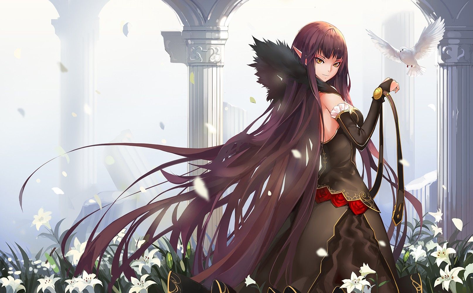 illustration, long hair, anime, anime girls, Fate Series, Fate Apocrypha, Assassin of Red Semiramis Fate Apocrypha, screenshot, fictional character. Mocah HD Wallpaper