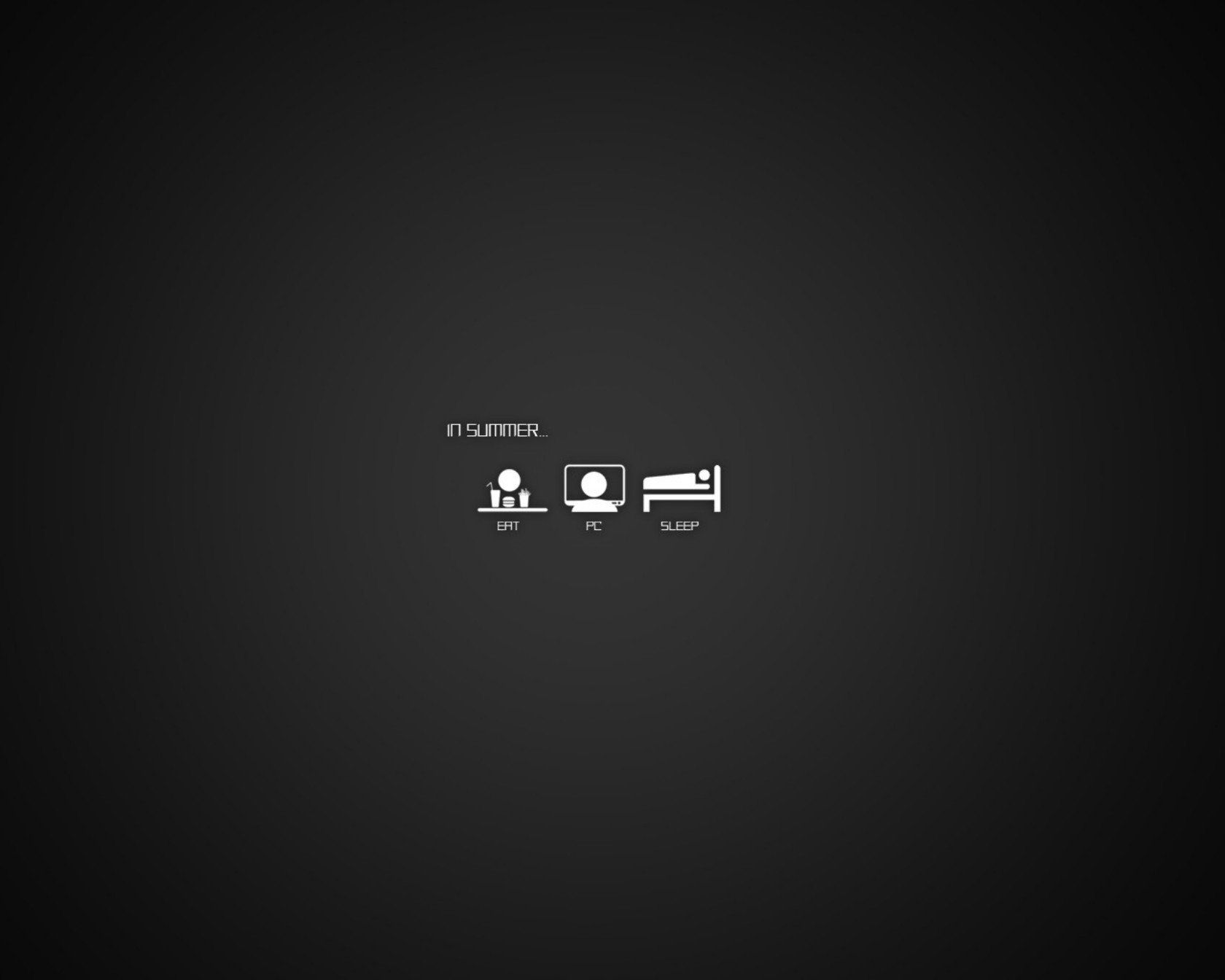 sleep, Eating, Sleeping, Computer, Summer, Minimalism, Typography, Simple Wallpaper HD / Desktop and Mobile Background