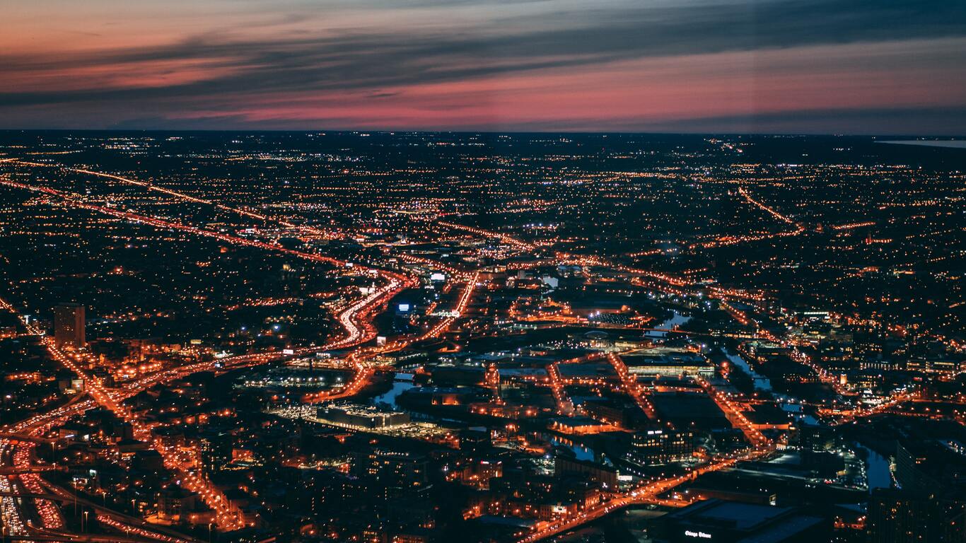 Bird Eye View Of City 1366x768 Resolution HD 4k Wallpaper, Image, Background, Photo and Picture