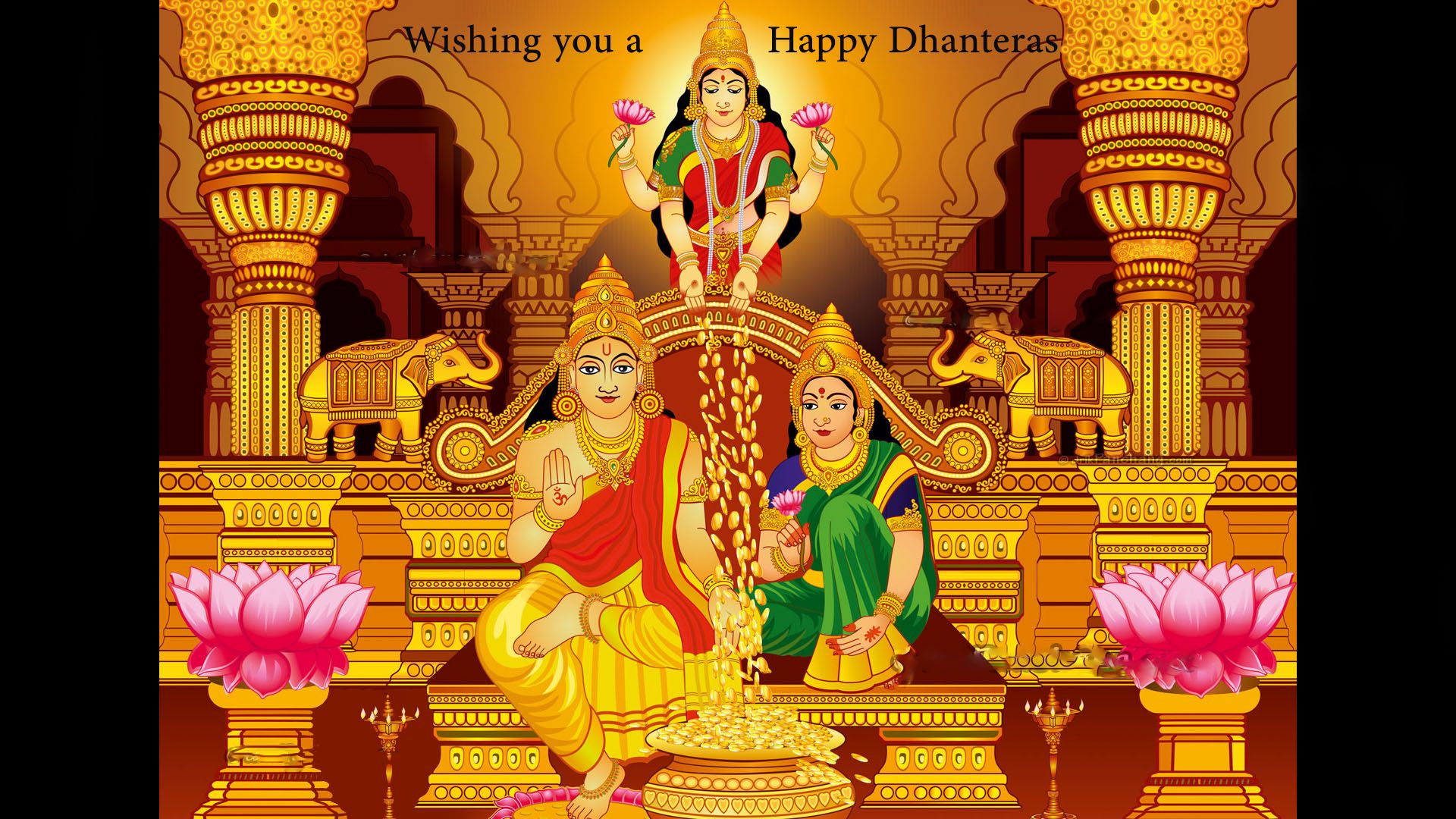 Dhanteras Laxmi Kuber Wallpaper Image