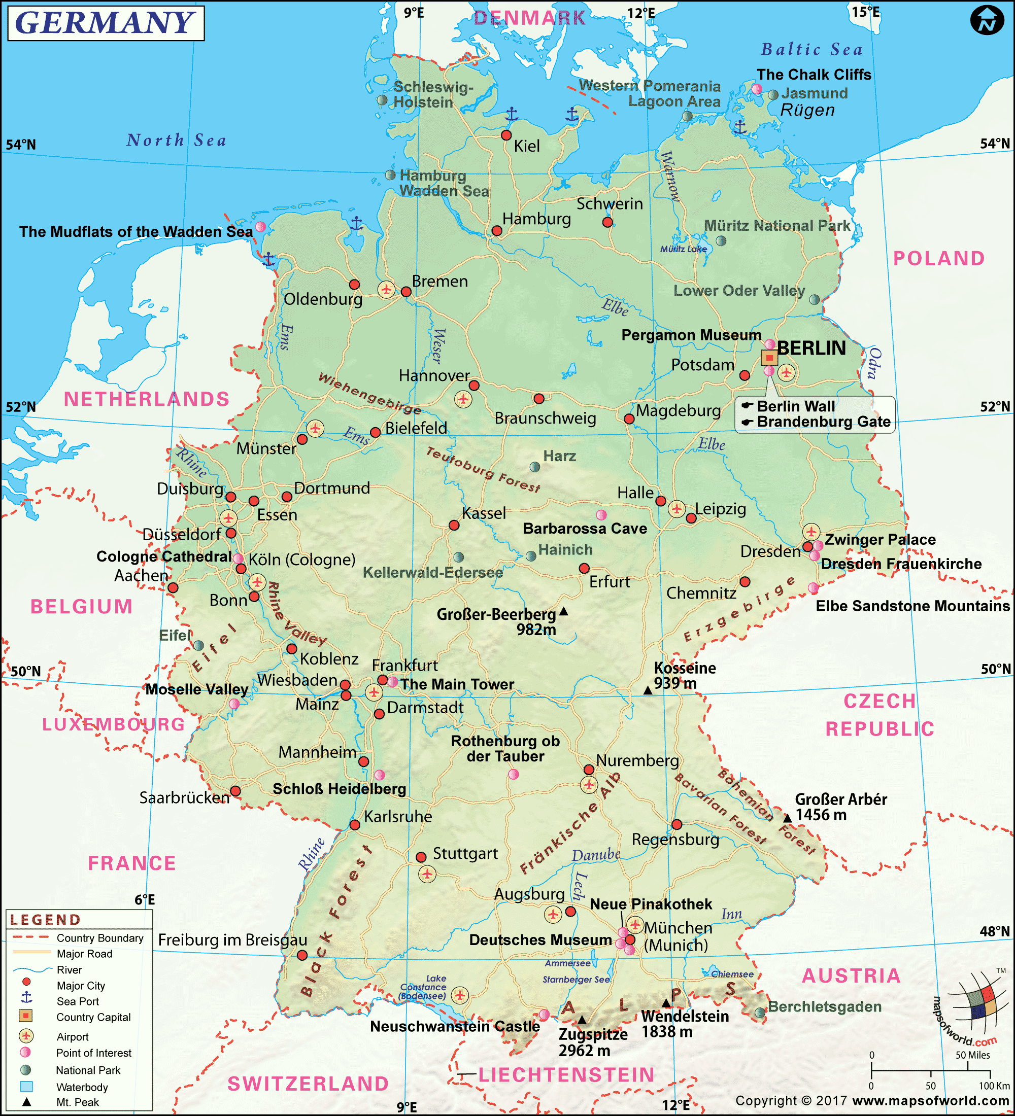 Germany Map Wallpapers - Wallpaper Cave