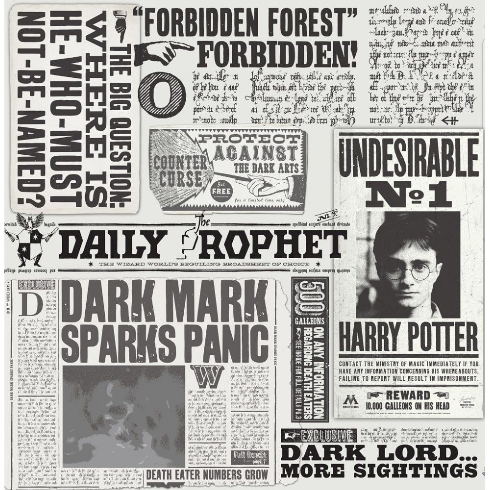 Harry Potter Daily Prophet Newspaper Wizard Poster Mono Wallpaper 108700