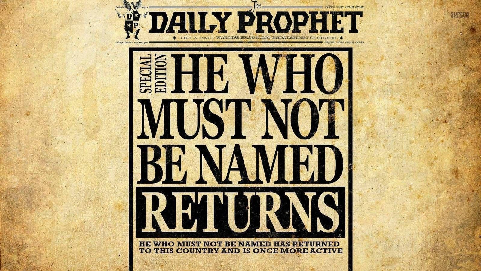 Harry Potter Wallpaper: The Daily Prophet. Harry potter wallpaper, Harry potter wallpaper, Daily prophet