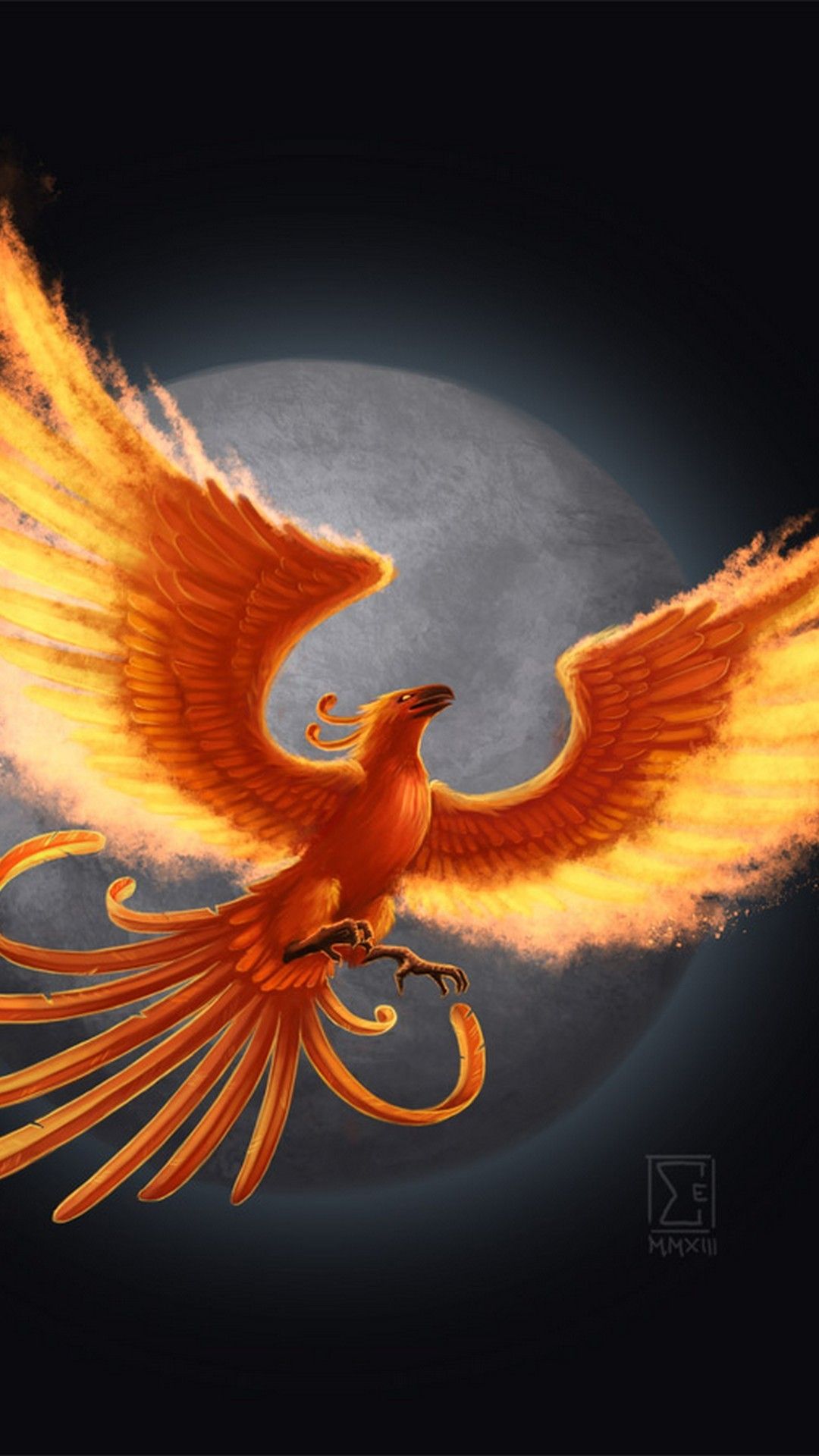 Mobile Wallpaper Phoenix Image With Image Resolution Mythical Creature Logo