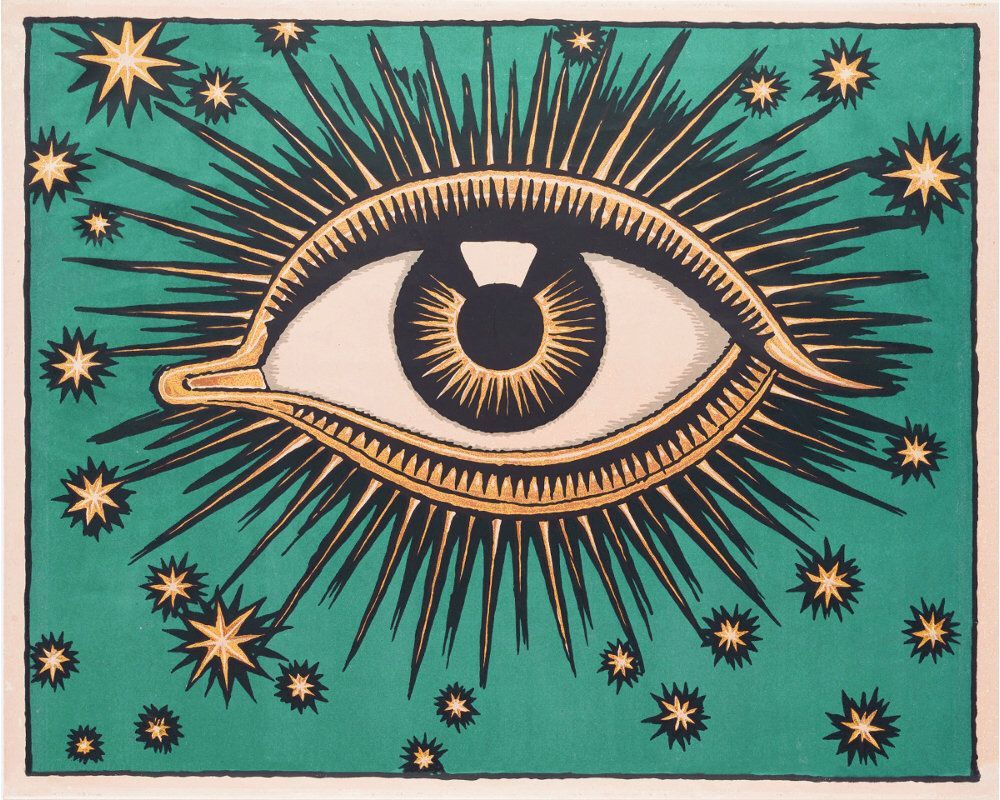 All Seeing Eye art print, Stars wall art, Celestial decor, Eye of Providence, Mystical art, Magical eye painting, Esoteric, Gnostic, Shining. Celestial art, Art, Eye art