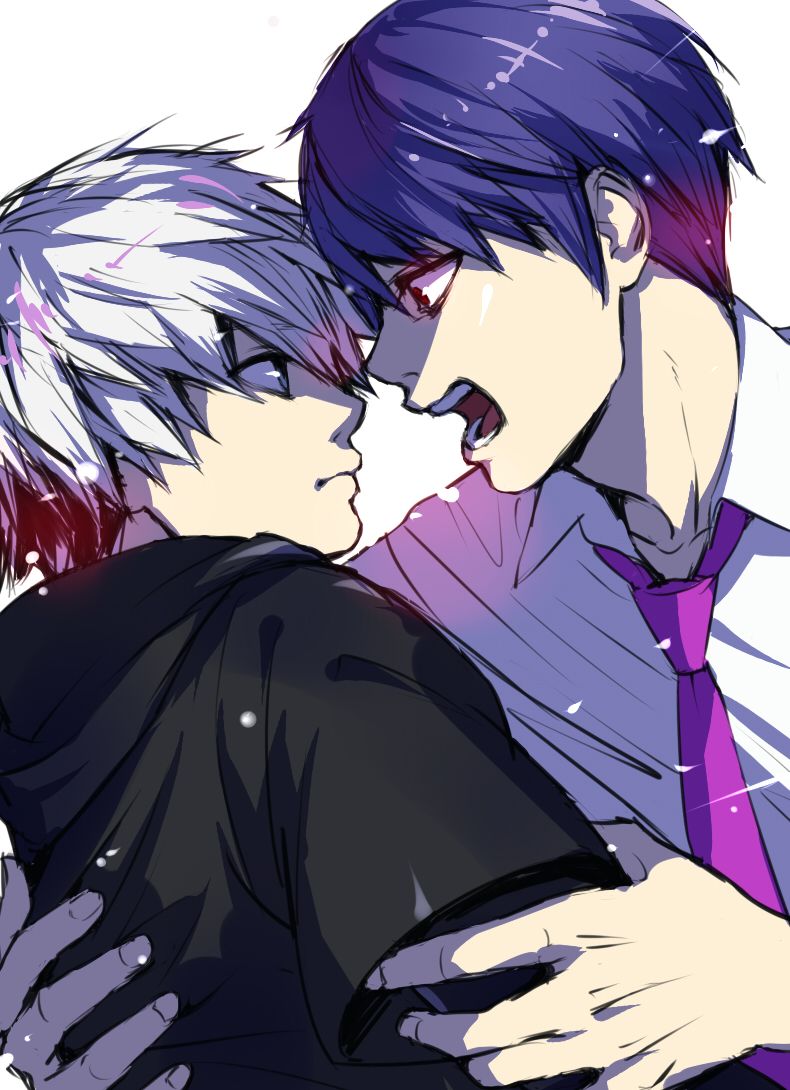 kaneki ken and tsukiyama shuu (tokyo ghoul) drawn by shiromi_(ringo)