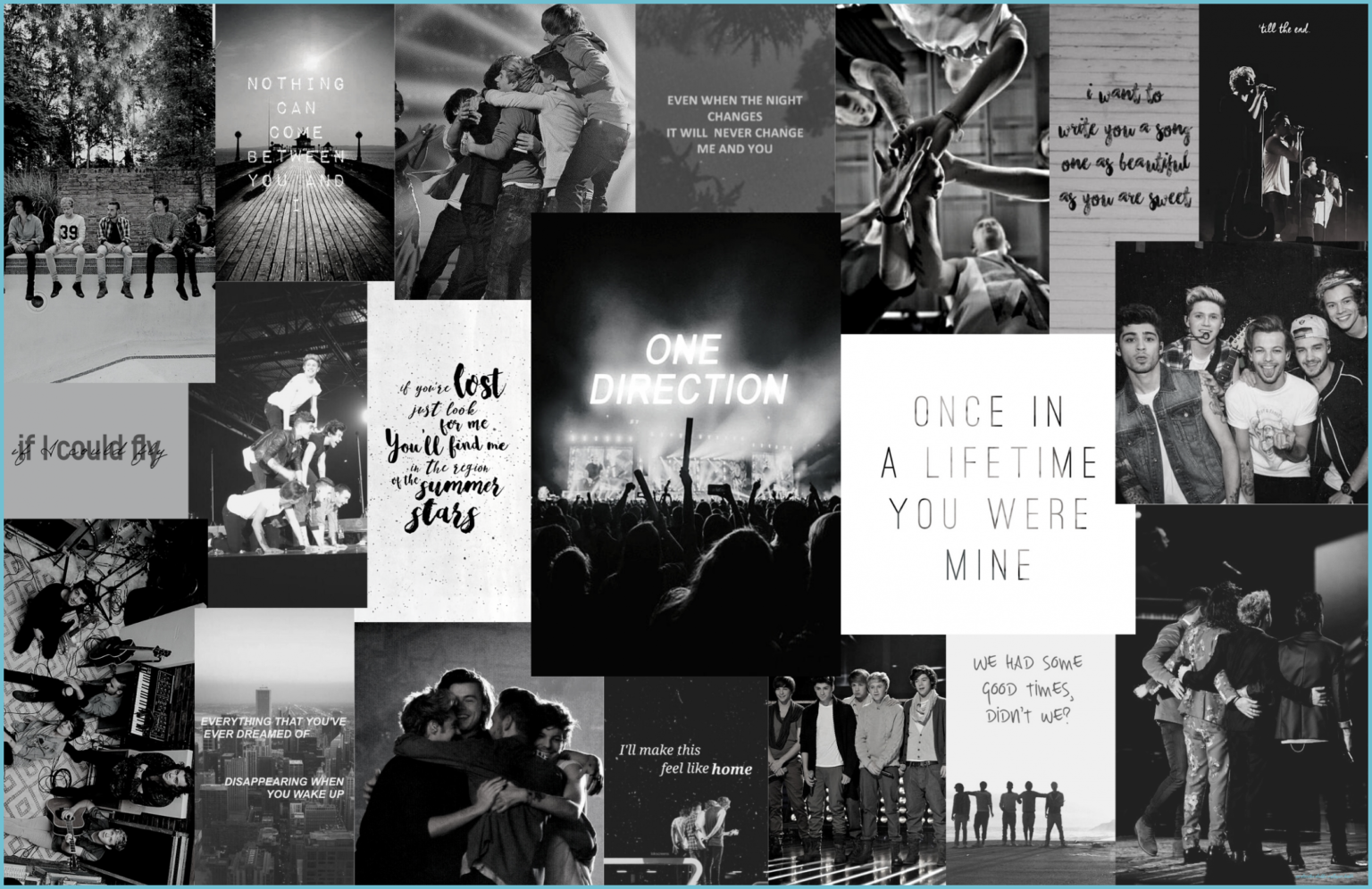 One Direction Aesthetic Collage En 8 Fondo De Pantalla Direction Desktop Wallpaper Tumblr