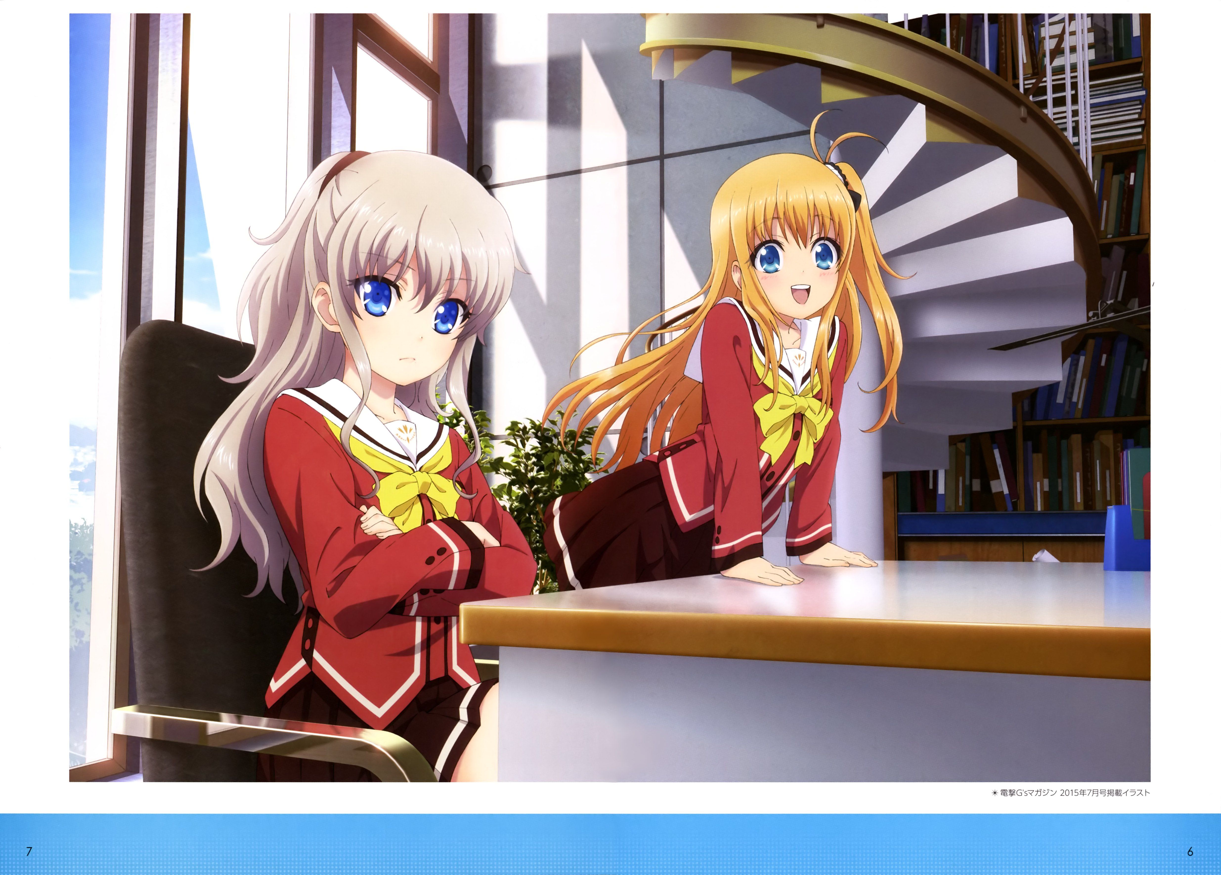 Charlotte Illust Collection Nishimori Yusa Tomori Nao wallpaperx3542