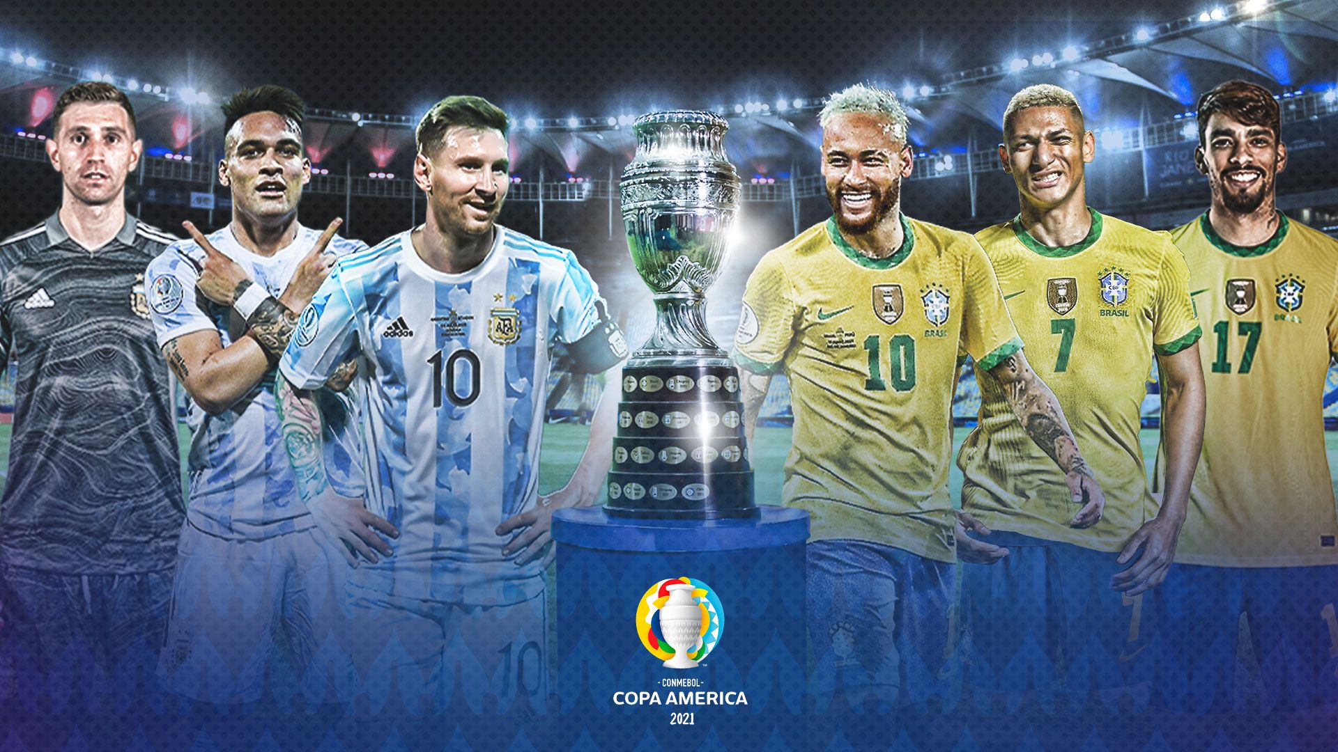 Argentina vs Brazil in the final of the CONMEBOL Copa America: Time and TV