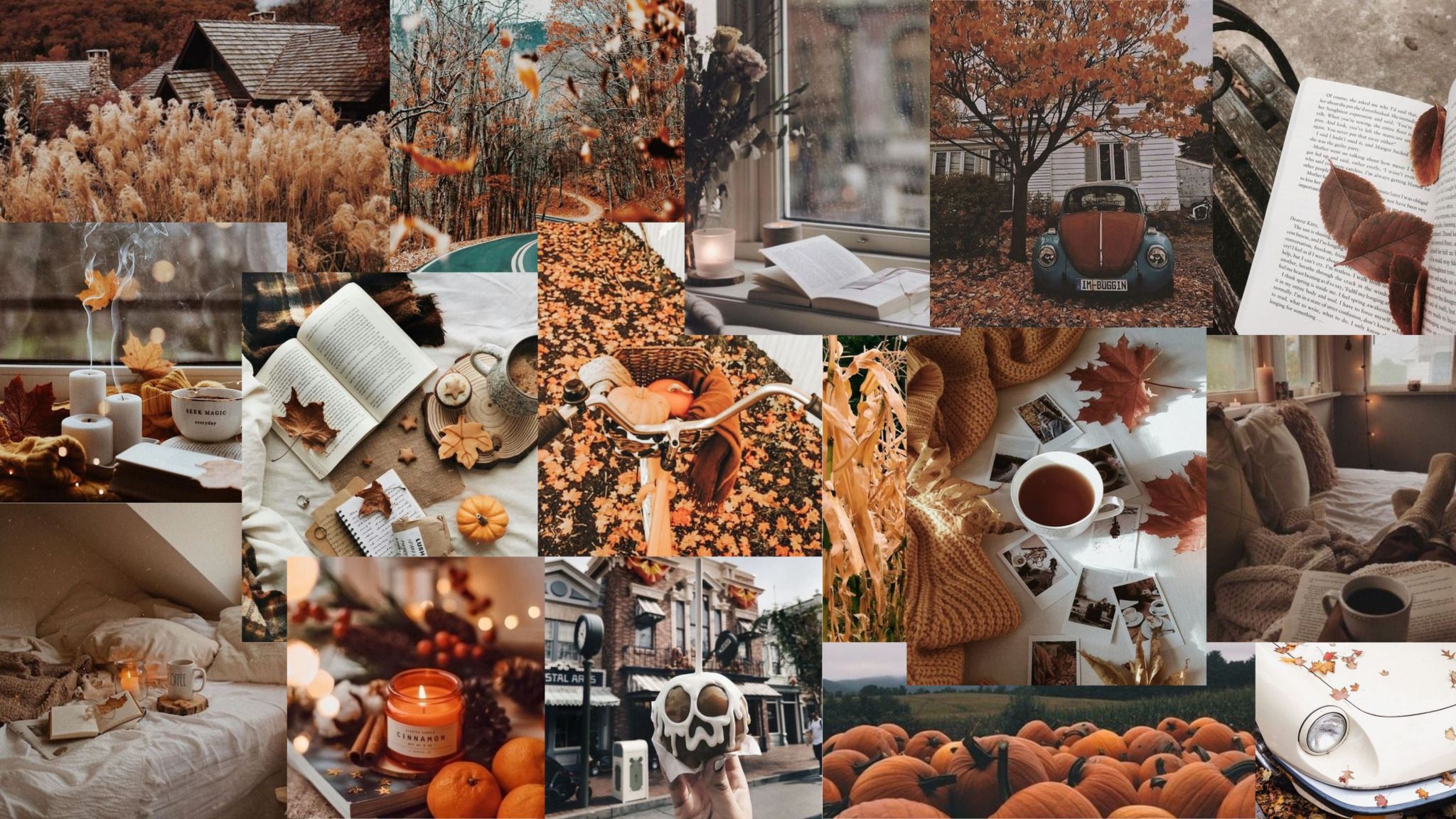 Autumn Collage Aesthetic Desktop Wallpapers - Wallpaper Cave.
