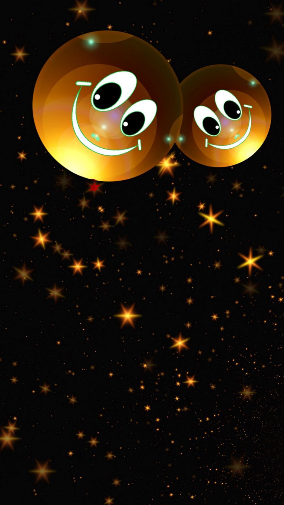 Download Wallpaper 938x1668 Smileys, Stars, Happy, Smile Iphone 8 7 6s 6 For Parallax HD Background