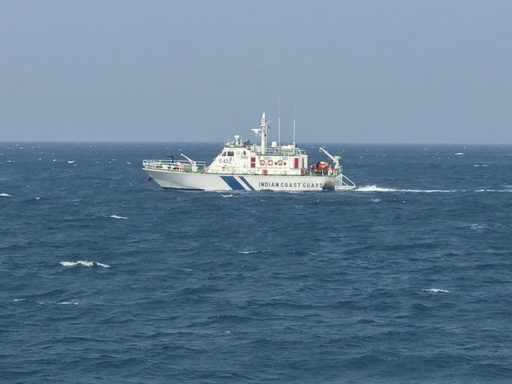 Major Gaurav Arya (Retd) Indian Coast Guard Ship VAIBHAV, Interceptor Boat C432 Is Visible, Patrolling The Seas. Is On The Move 24x7x365. After 26 11 Everything Changed, They Say