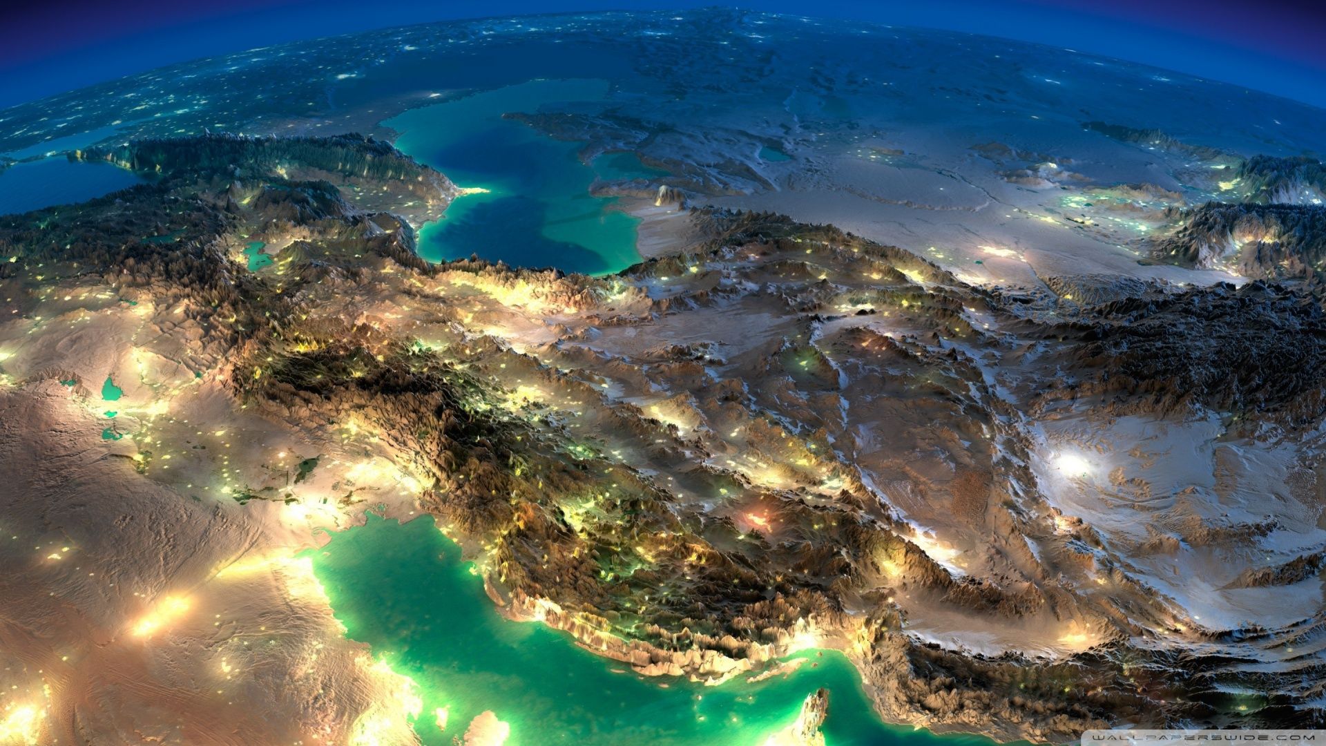 Very Nice Satellite Image Of Iran Ultra HD Desktop Background Wallpaper for 4K UHD TV, Multi Display, Dual Monitor, Tablet