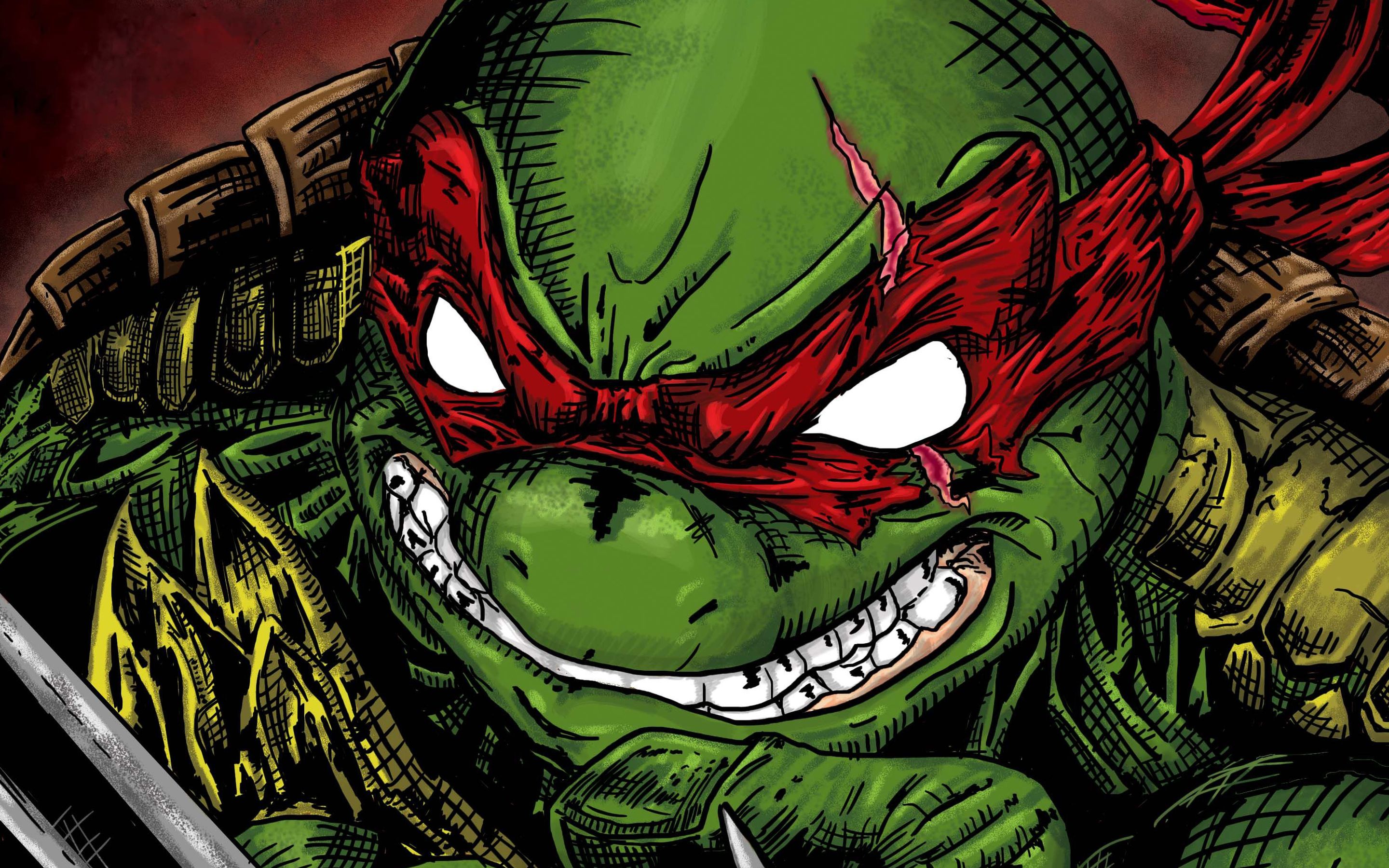 Download wallpaper Ralph, artwork, superheroes, TMNT, Teenage Mutant Ninja Turtles, Ralph TMNT for desktop with resolution 2880x1800. High Quality HD picture wallpaper