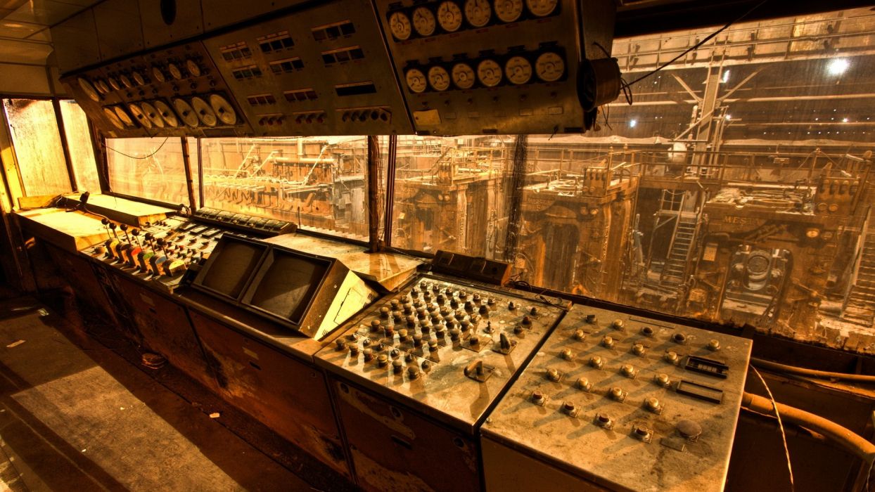 Cockpit industrial plants factory control wallpaperx1080