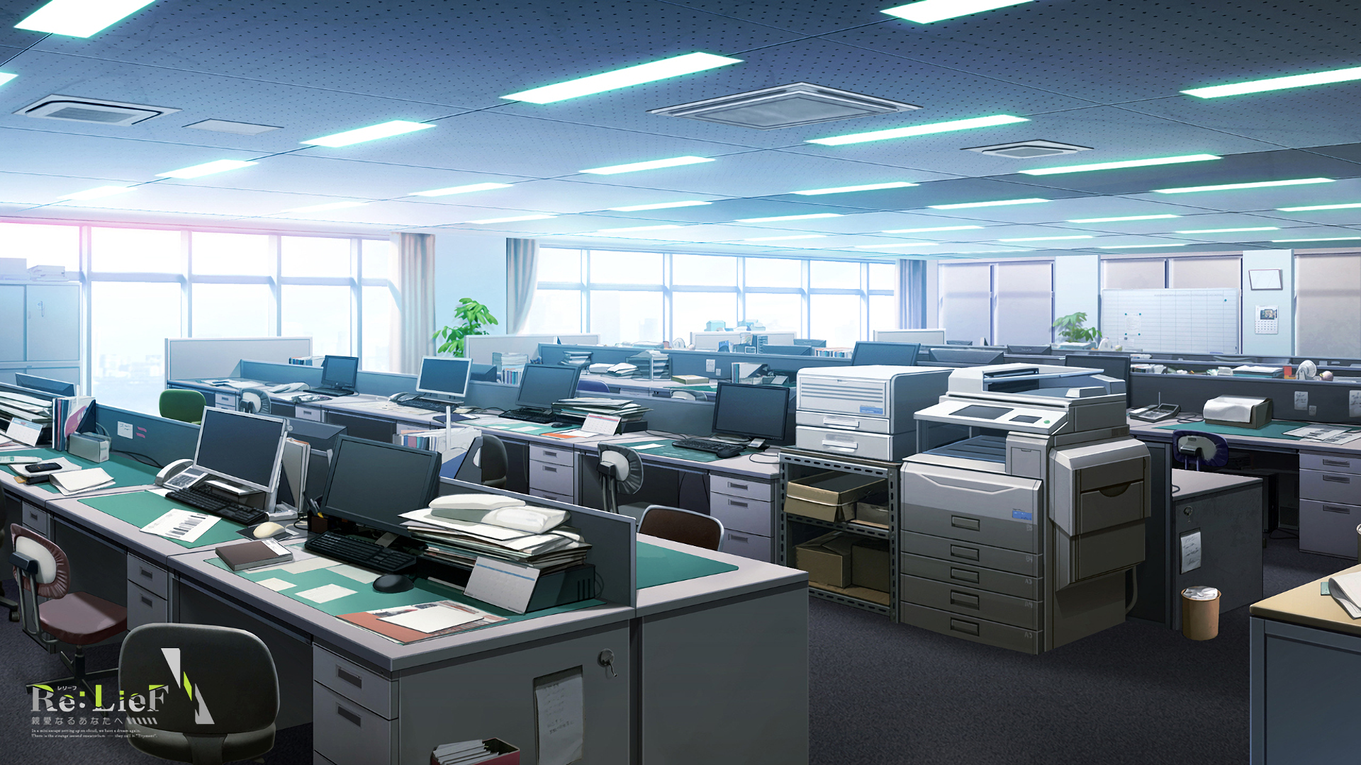 Office Room. Anime office background, Anime places, Background office