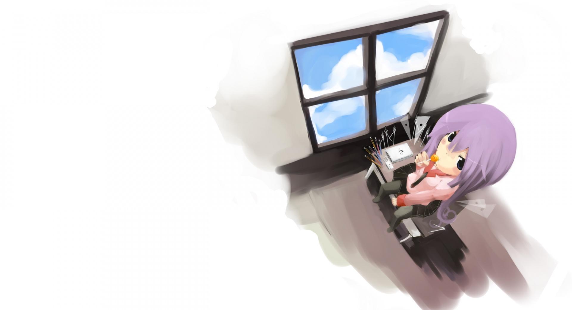 Anime Office Girl Wallpaper HD Download