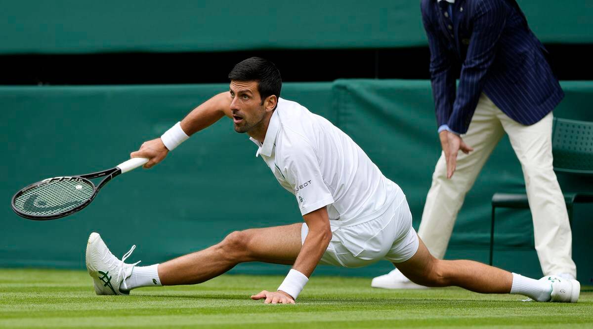 Wimbledon 2021: More slipping and sliding at Centre Court as Novak Djokovic wins. Sports News, The Indian Express