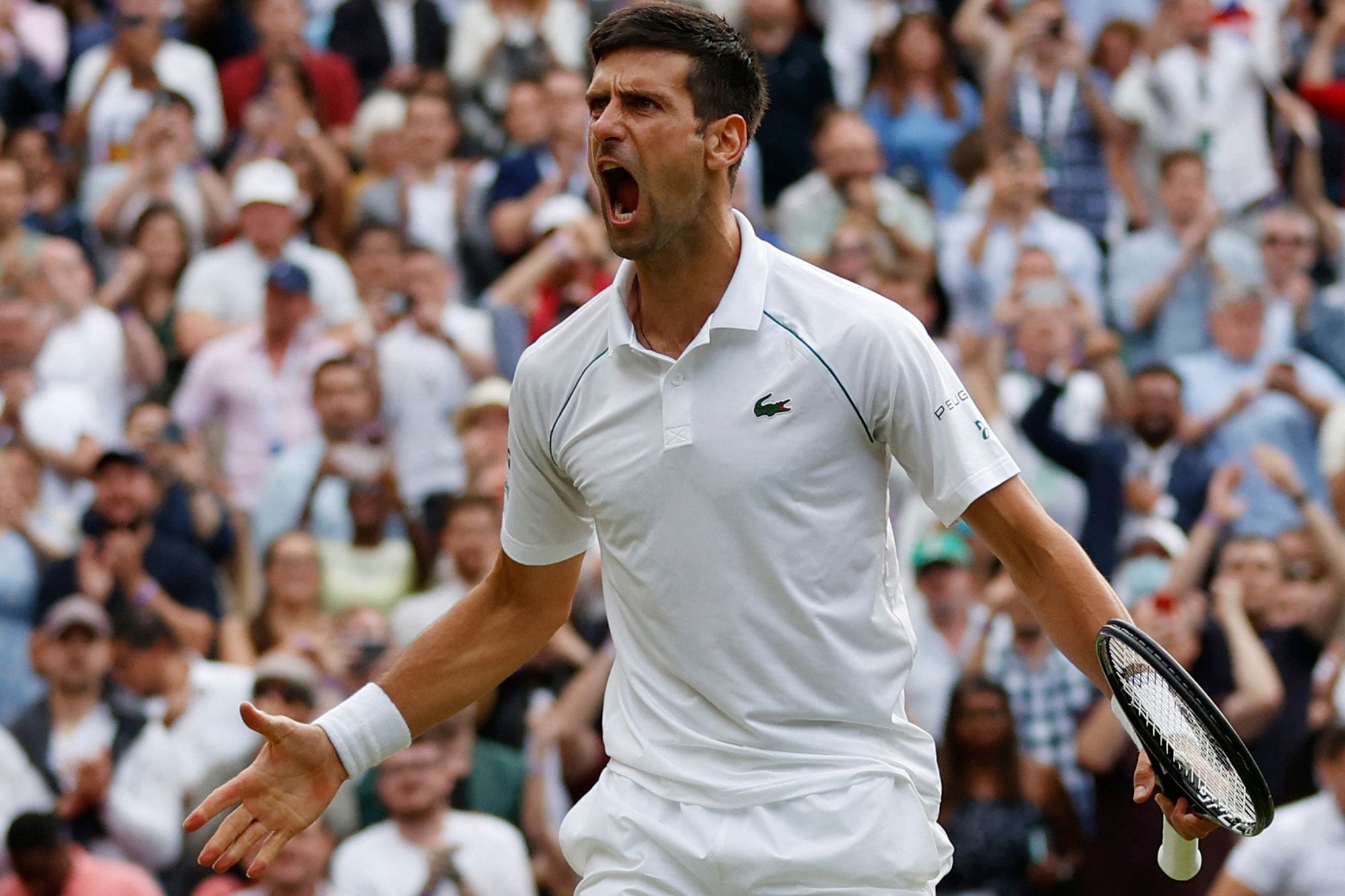 Novak Djokovic storms into Wimbledon final with chance