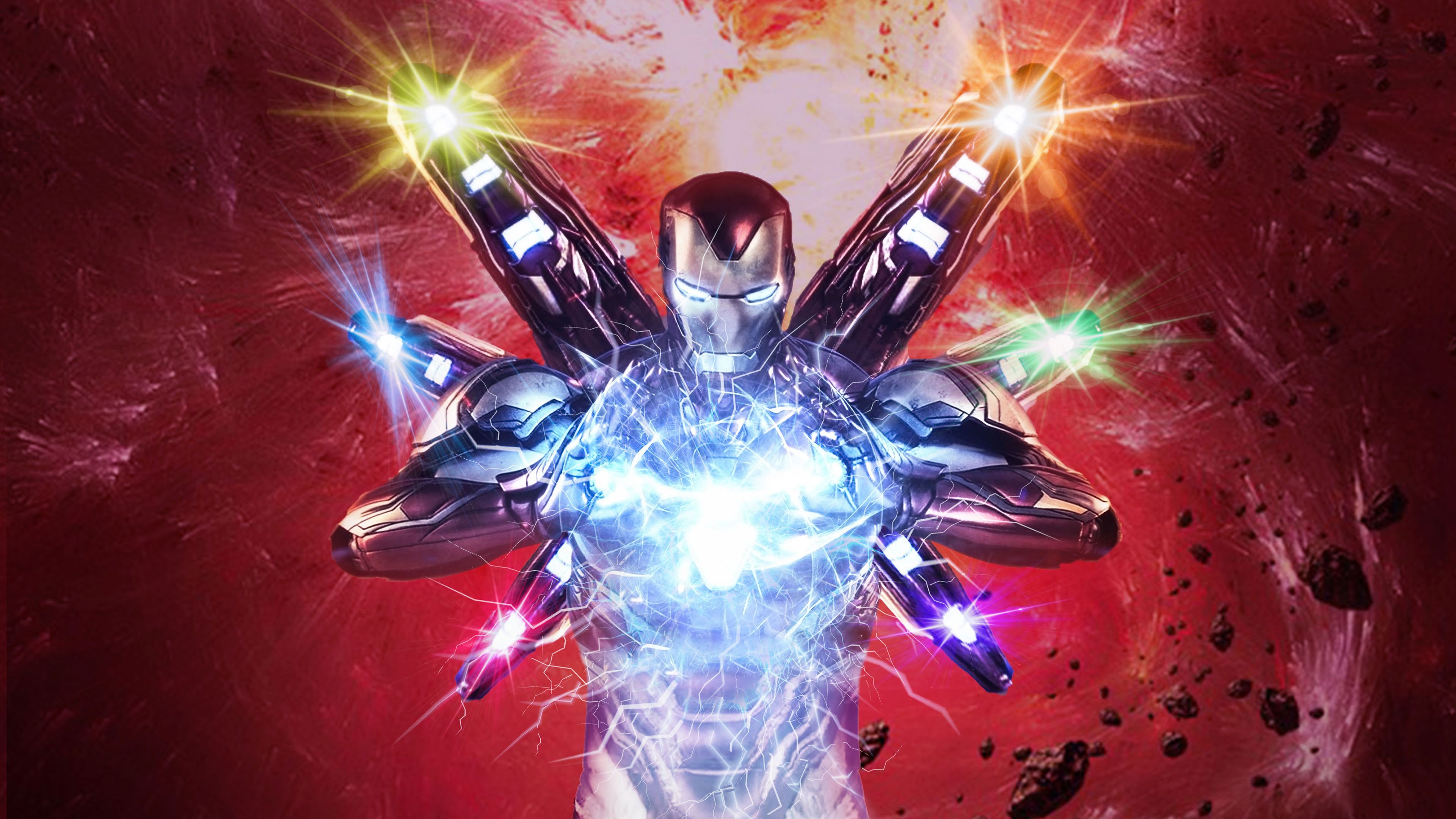 Avengers: Endgame Iron Man Infinity Stones 4K Wallpaper