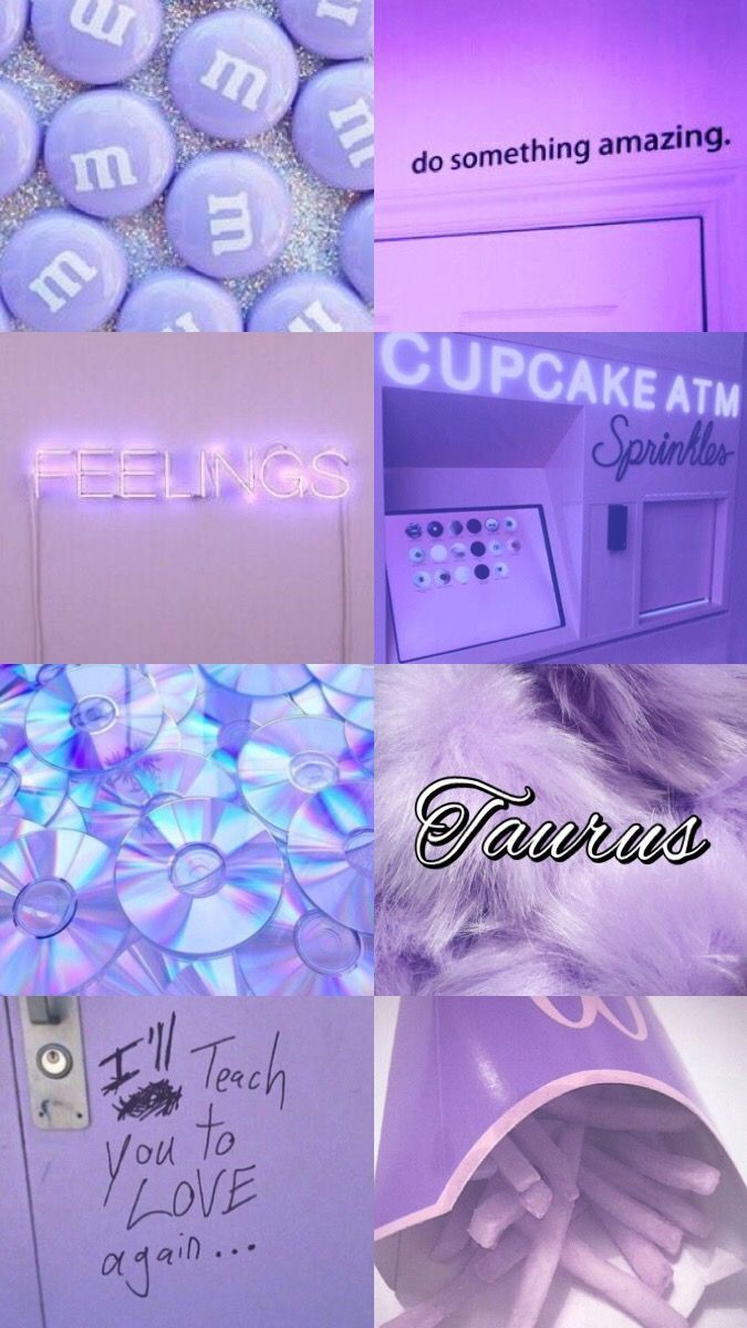 Taurus wallpaper, iPhone wallpaper tumblr aesthetic, Purple aesthetic