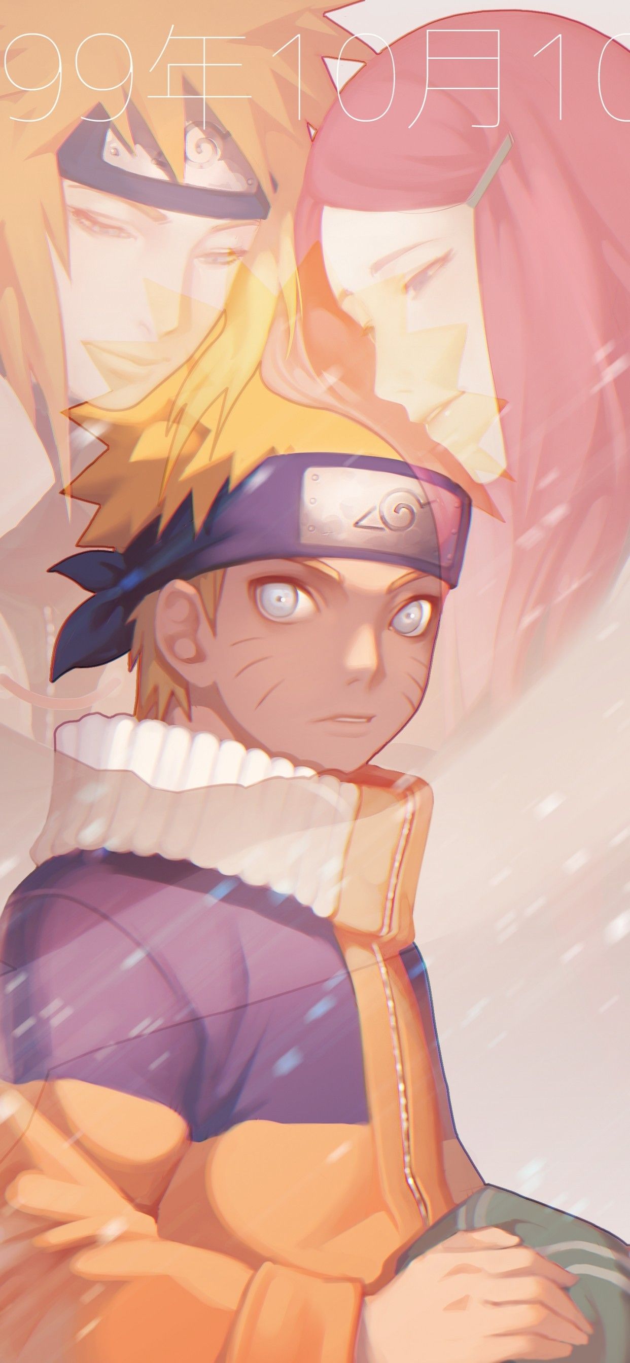 Download 1242x2688 Naruto, Namikaze Minato, Uzumaki Kushina, Uzumaki Naruto, Family Wallpaper for iPhone 11 Pro Max & XS Max