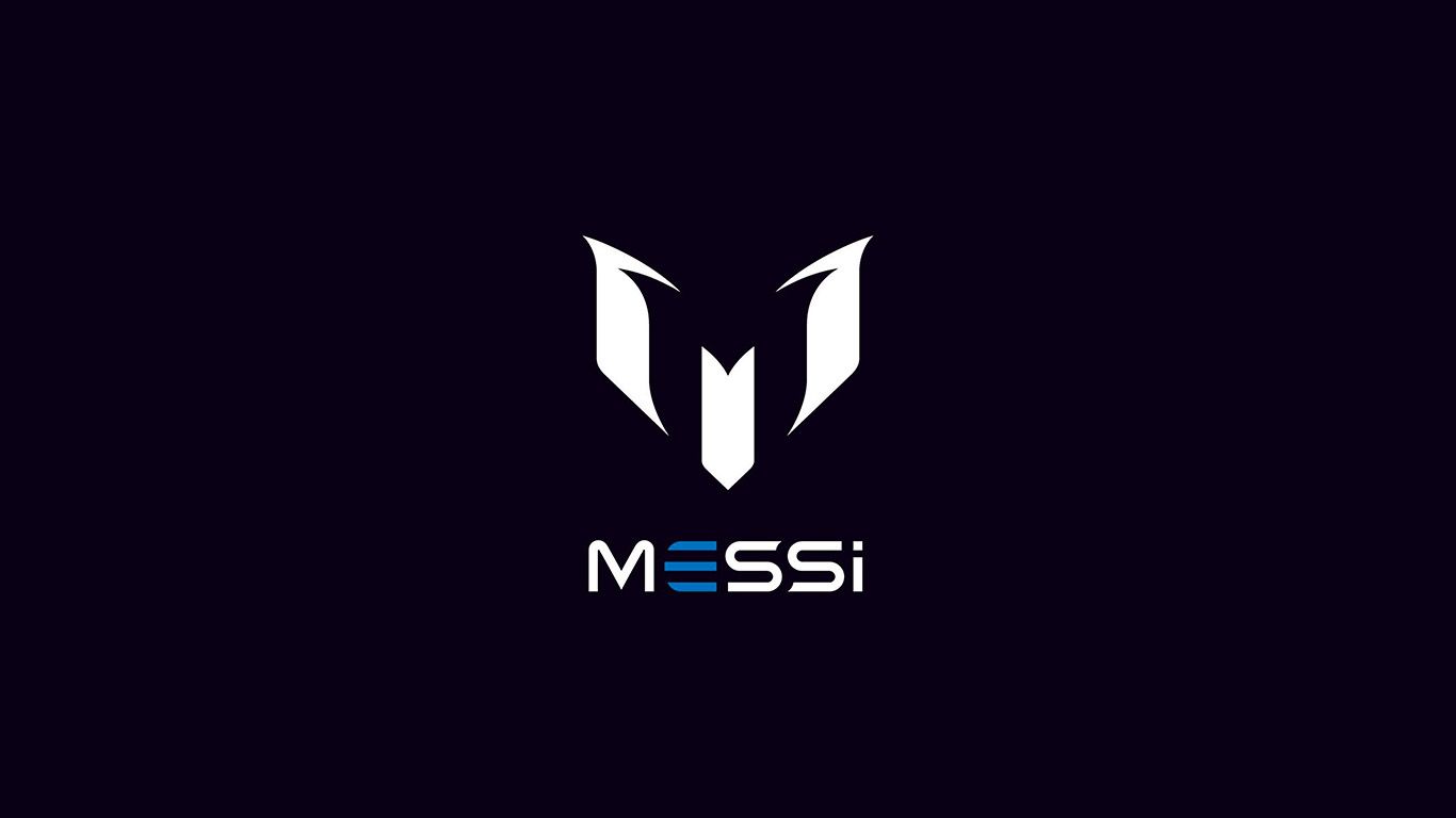 wallpaper for desktop, laptop. messi logo art minimal dark