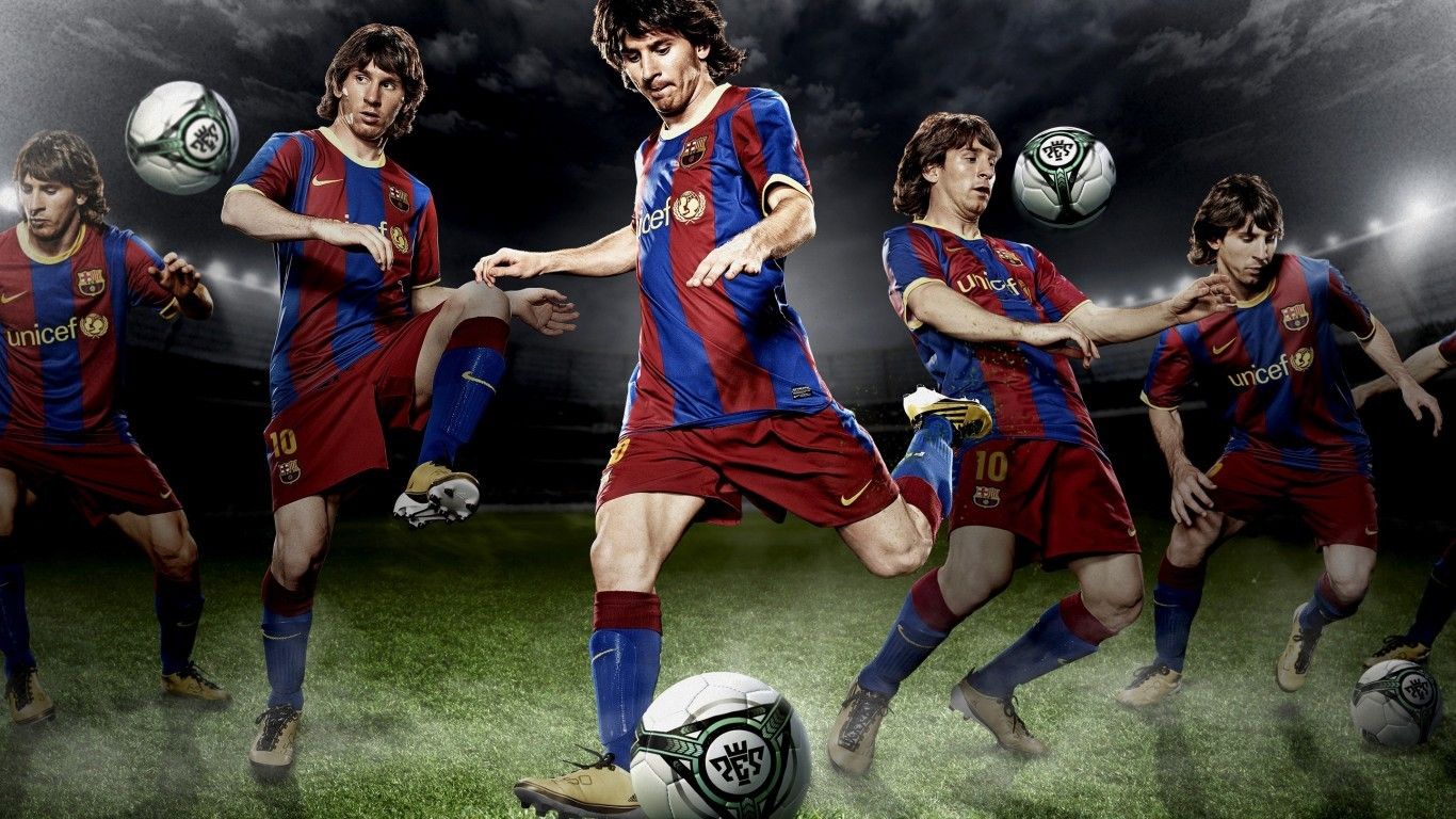 Download 1366x768 Lionel Messi, Barcelona, Football Wallpaper for Laptop, Notebook