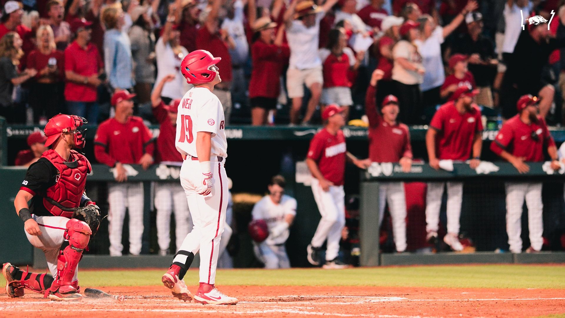 Three homers, Kopps' mound mastery launches Hogs into Super Regional
