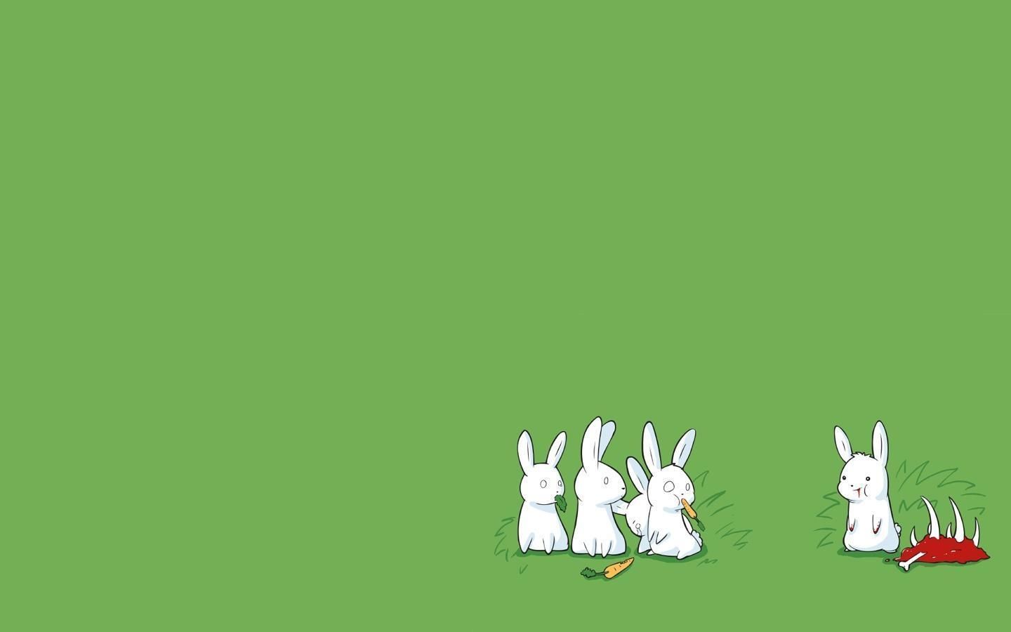 Download Wallpaper, Download bunnies cartoons minimalistic funny simple background Wallpaper –Free Wallpaper Download