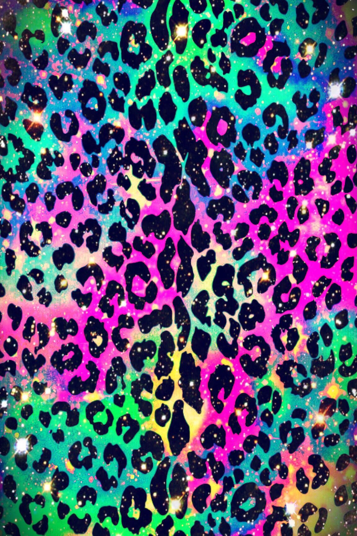 Neon Leopard Print Galaxy Wallpaper. Cheetah print wallpaper, Leopard print wallpaper, Animal print wallpaper