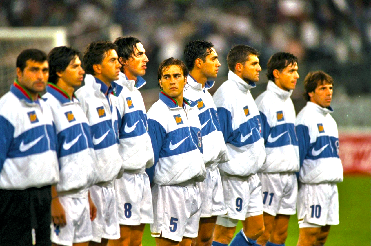 Azzurri to face England in a World Cup qualifier, 1997