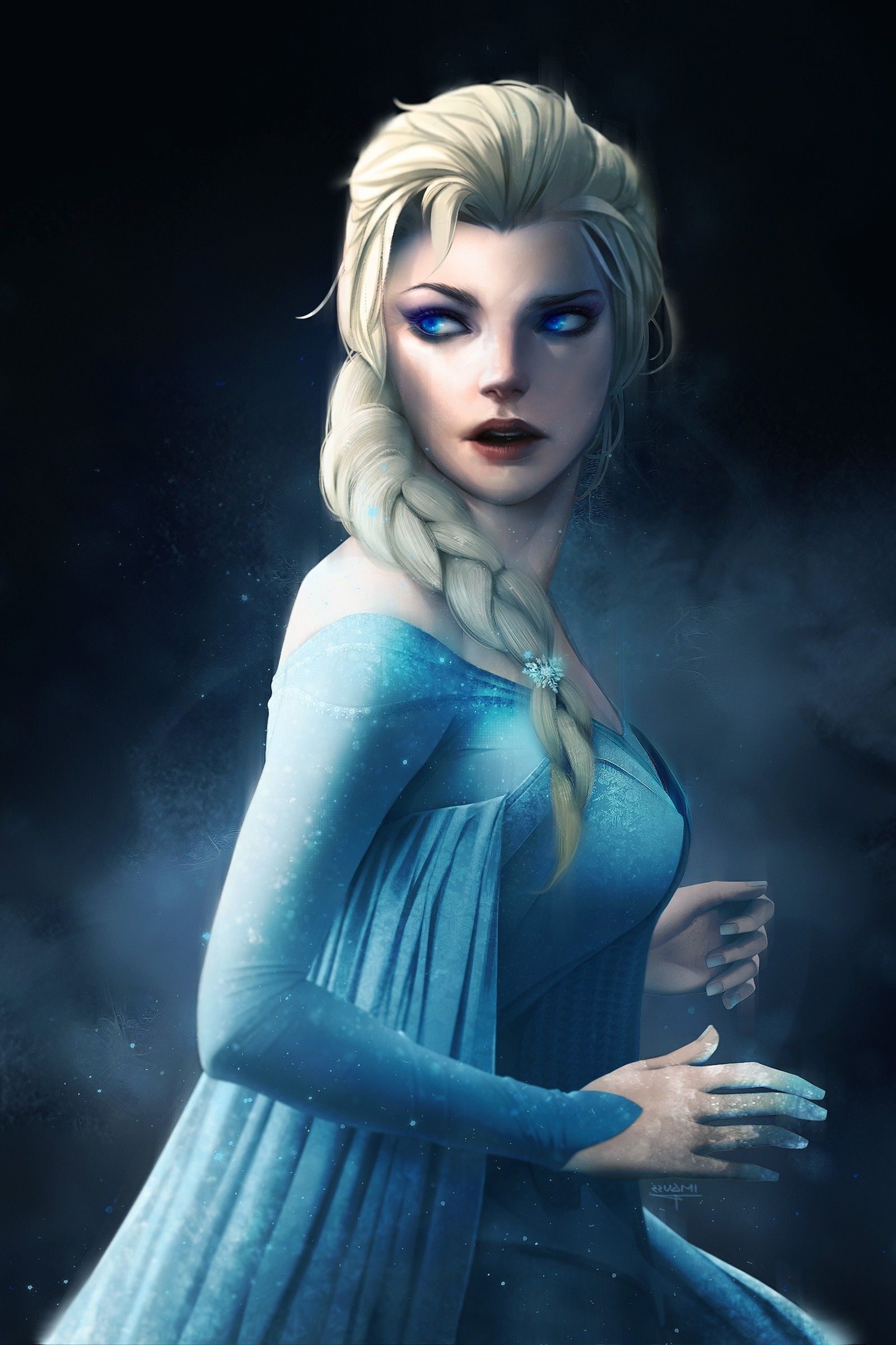 3D princess wallpaper, cg artwork, blue, fictional character, illustration, photography