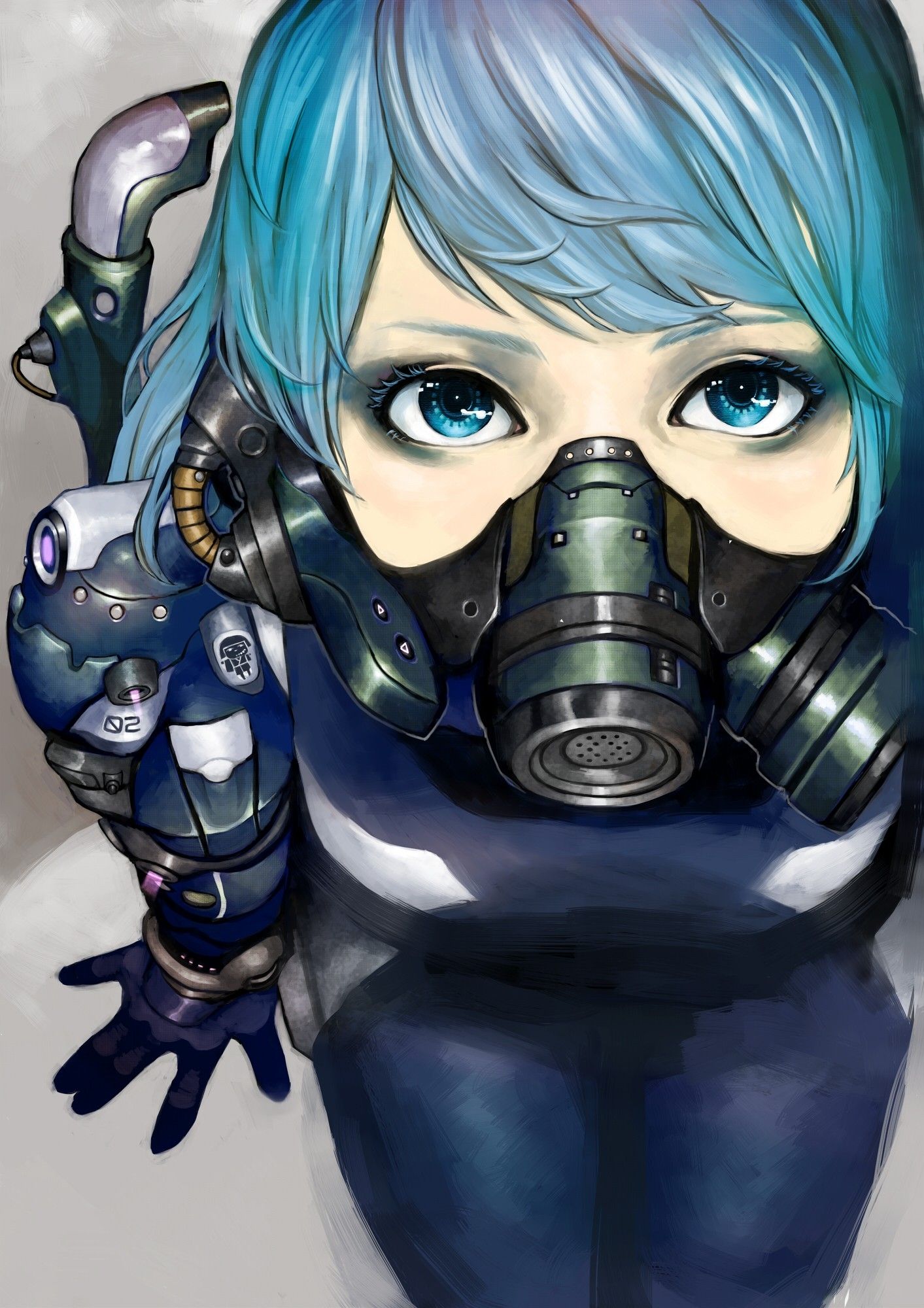Anime character wearing mask, Romantically Apocalyptic , Vitaly S Alexius, gas  masks HD wallpaper | Wallpaper Flare