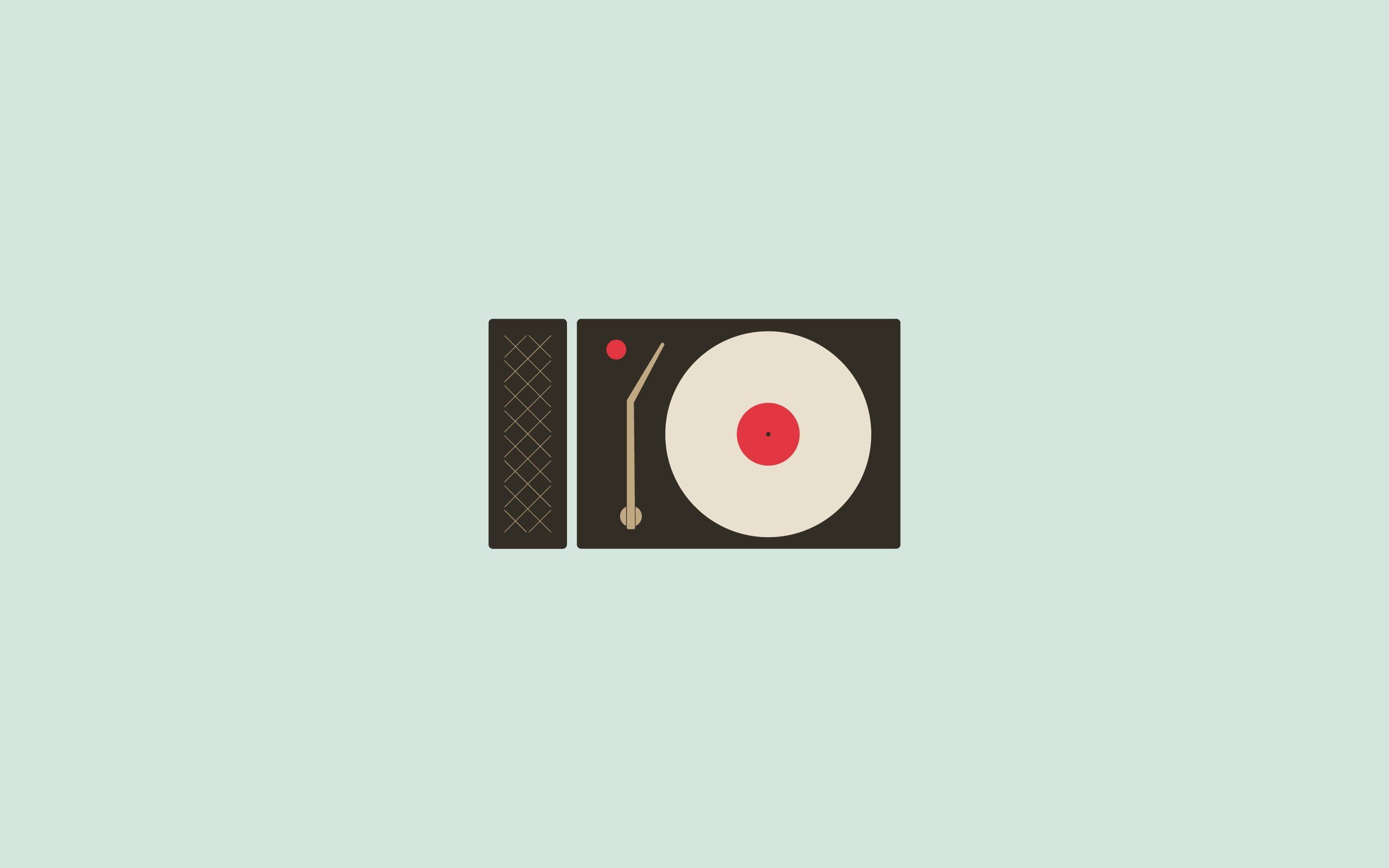 Record players wallpaper, music, simple background, minimalism, vintage • Wallpaper For You HD Wallpaper For Desktop & Mobile