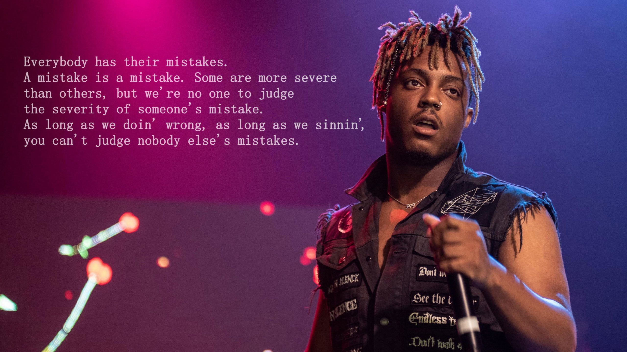 Juice wrld, quote, microphone, Rapper, musician, truth, stage shots • Wallpaper For You HD Wallpaper For Desktop & Mobile