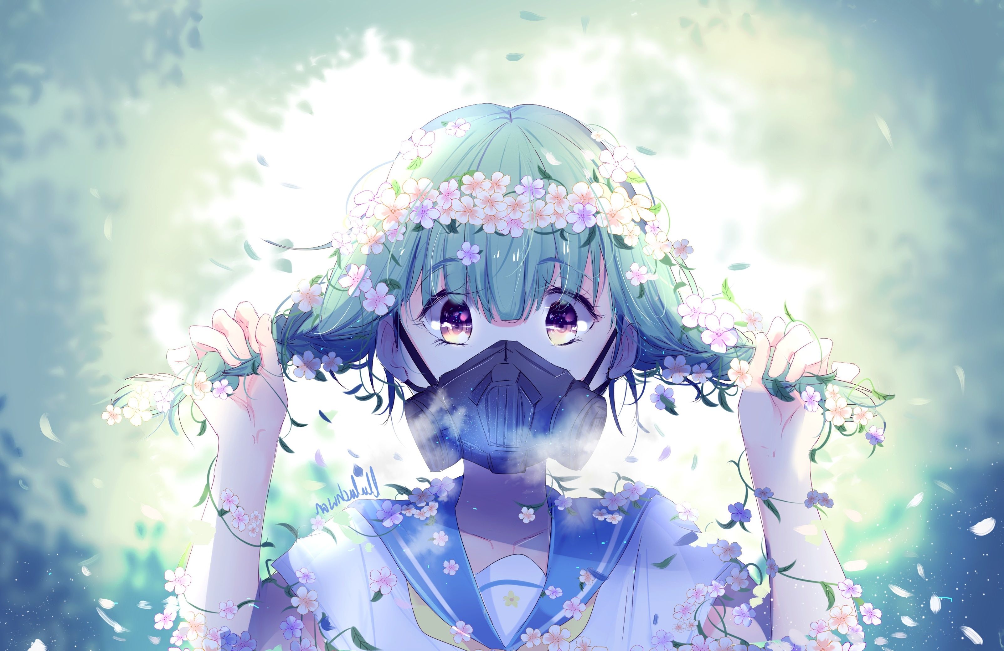 Anime Girl Gas Mask Wallpapers - Wallpaper Cave