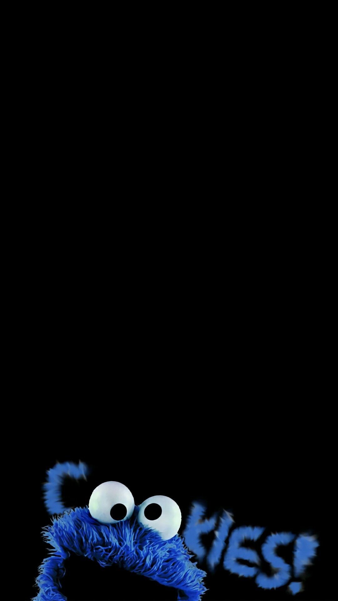 Cookie Monster Black Background HD Wallpaper