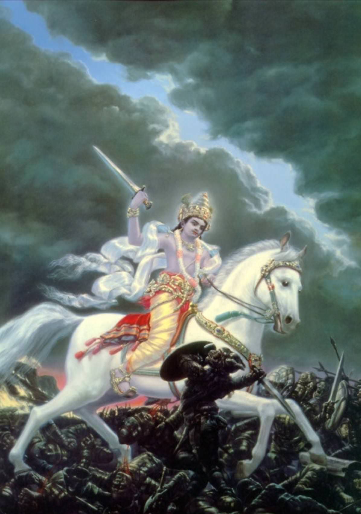 Lord Kalki at the End of Kali Yuga