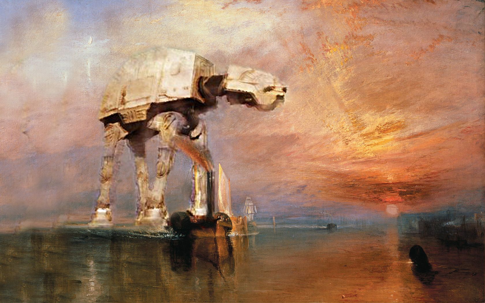 Star Wars, Paintings, AT AT Wallpaper