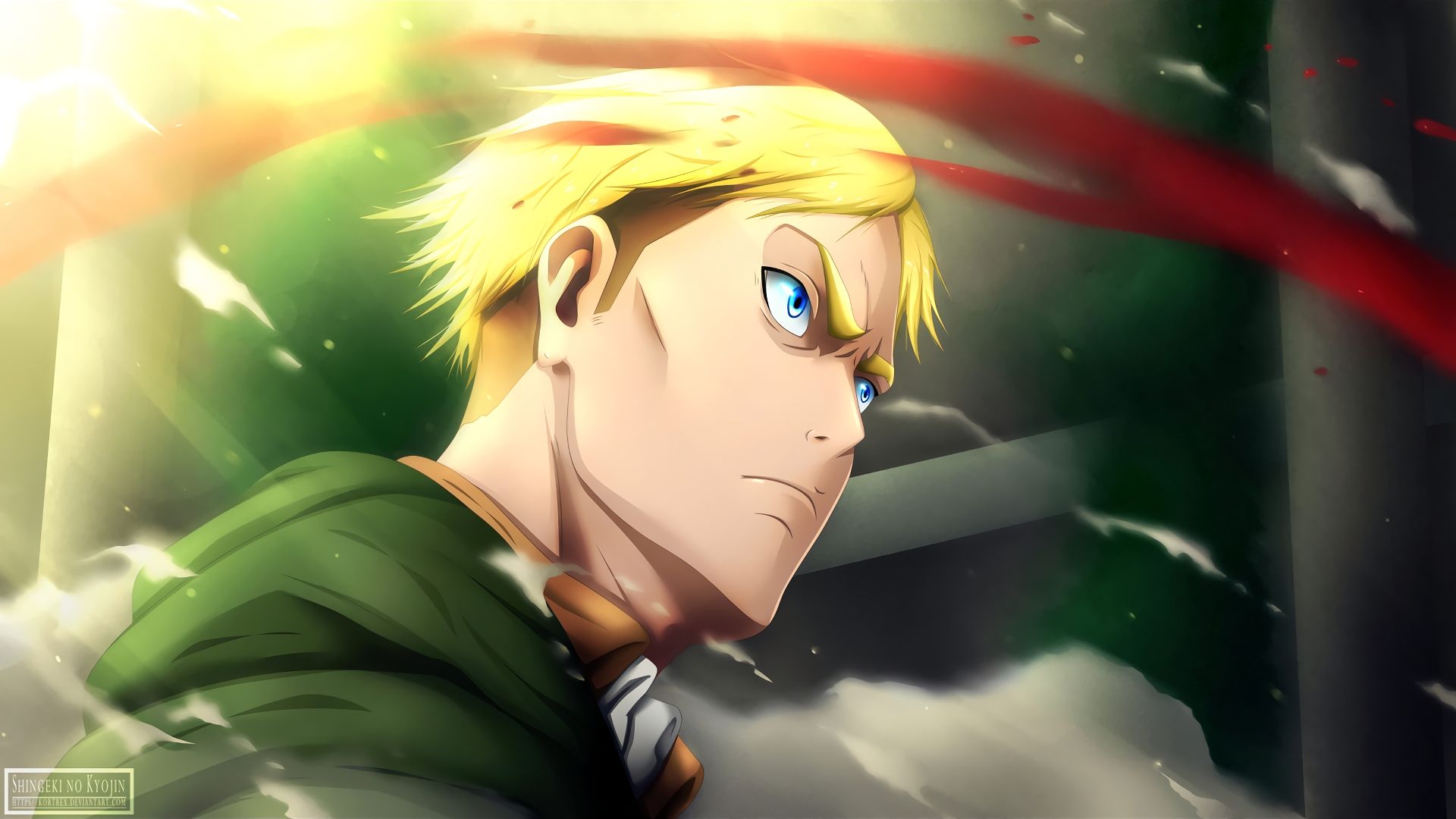 Download wallpaper from anime Attack On Titan with tags: PC, Erwin Smith