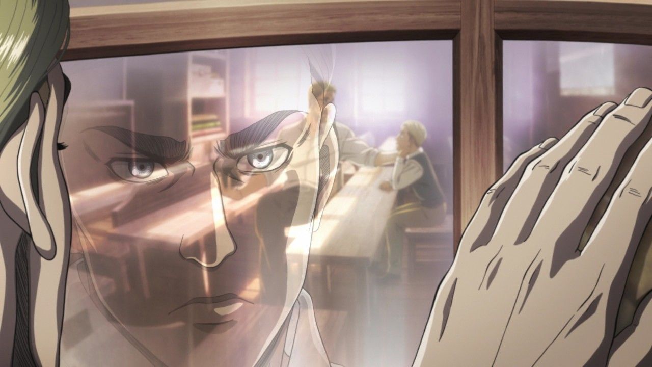 Attack On Titan Erwin Smith Face Reflects On Window Glass HD Anime Wallpaper