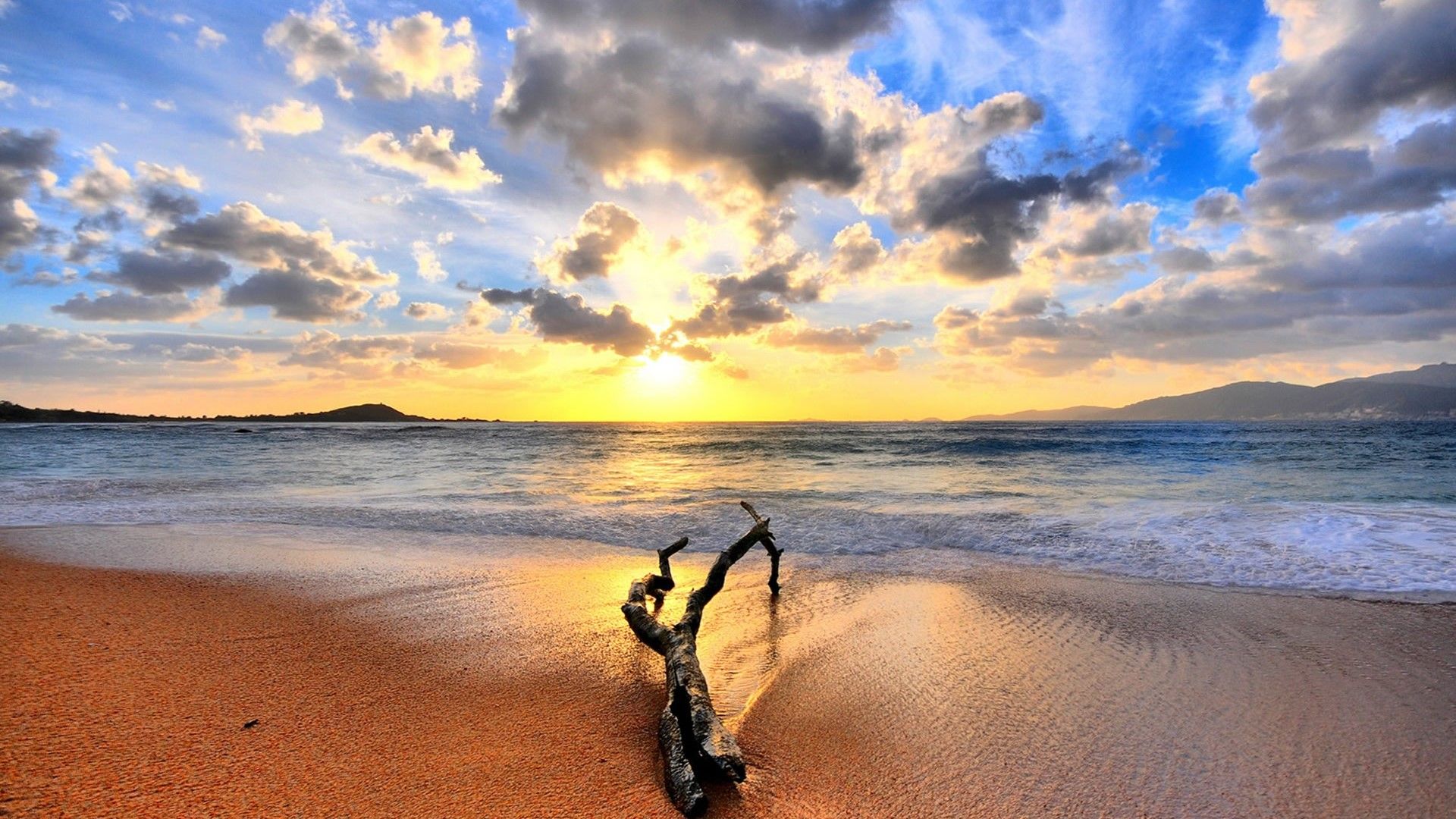 Full HD Summertime Beach Sunset. Mocah HD Wallpaper