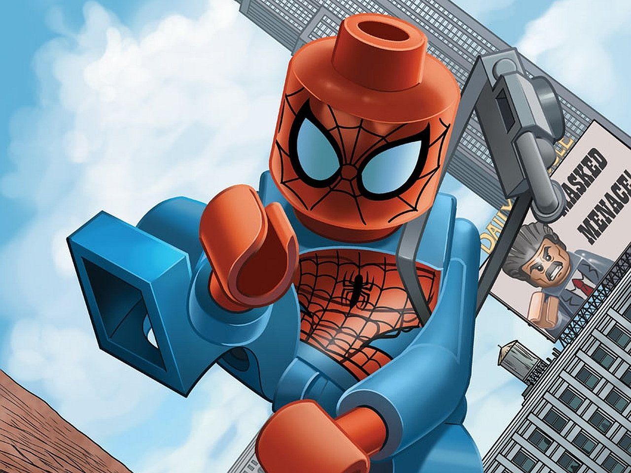 Title Comics Spider Man Lego Marvel Super Man Lego HD Wallpaper
