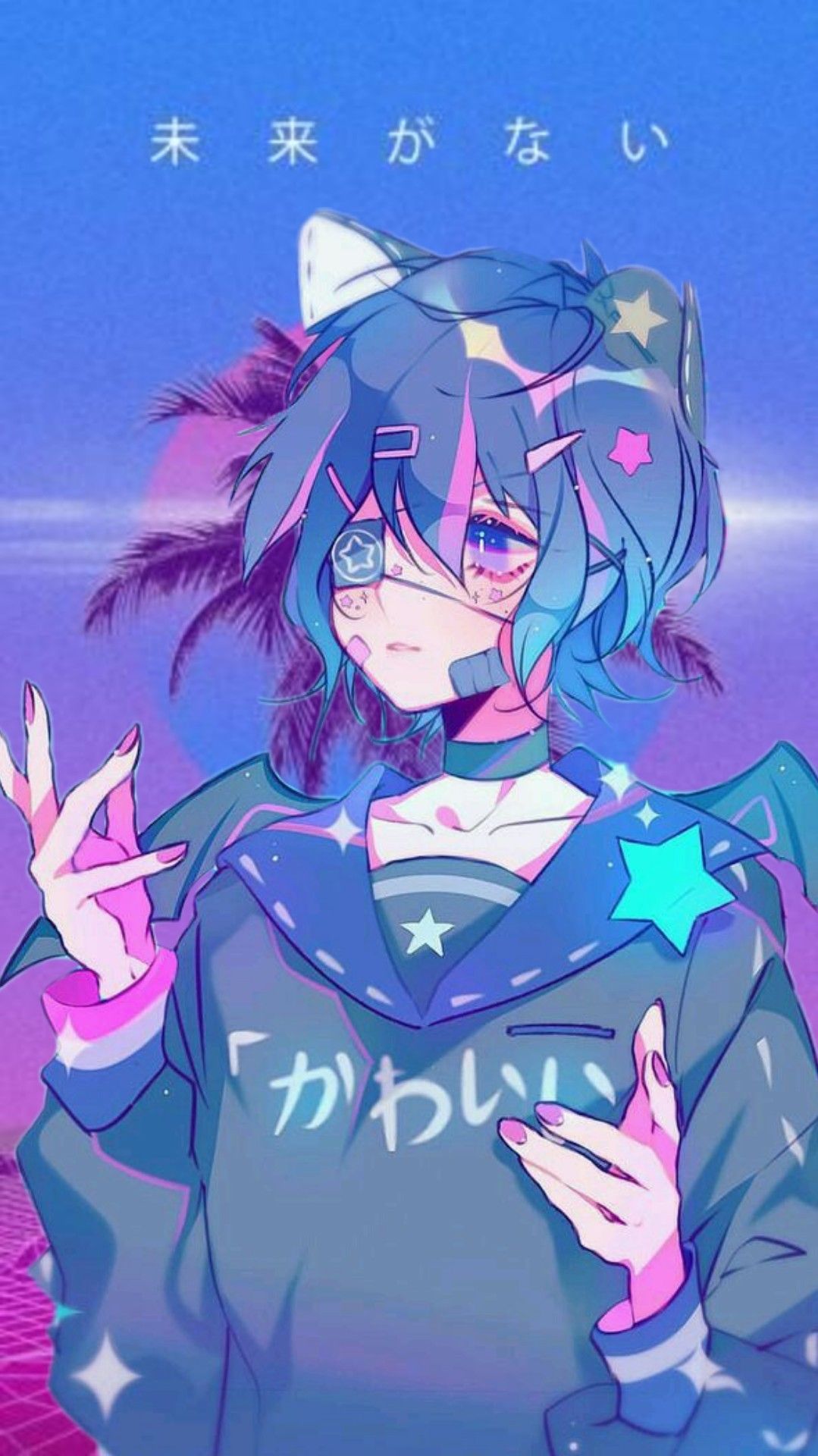 Anime Icon #9 with Peace Sign