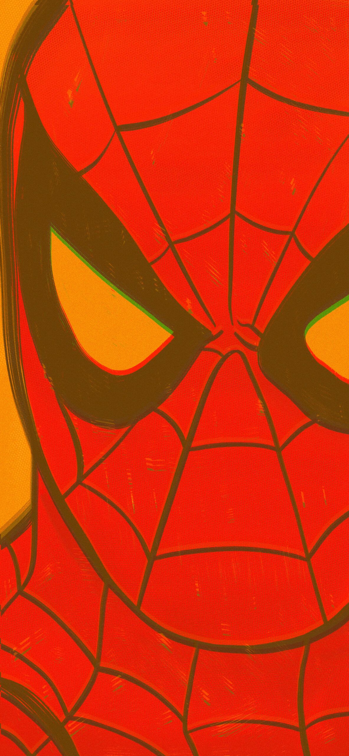 Spider Man Mask Face Close Up Red Wallpaper
