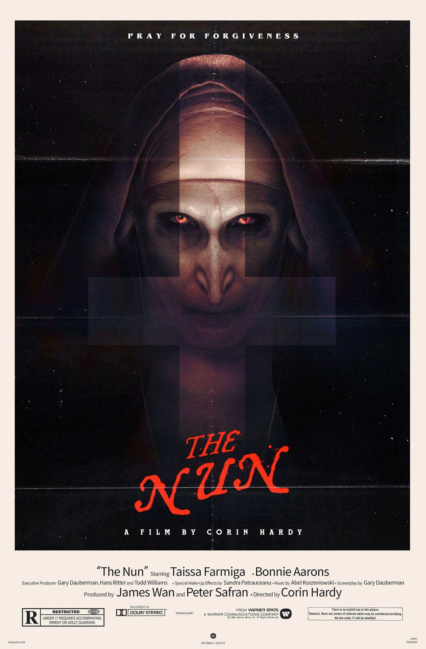 Retro The Nun poster [oc]. Horror movie icons, Horror movie art, Horror movie posters