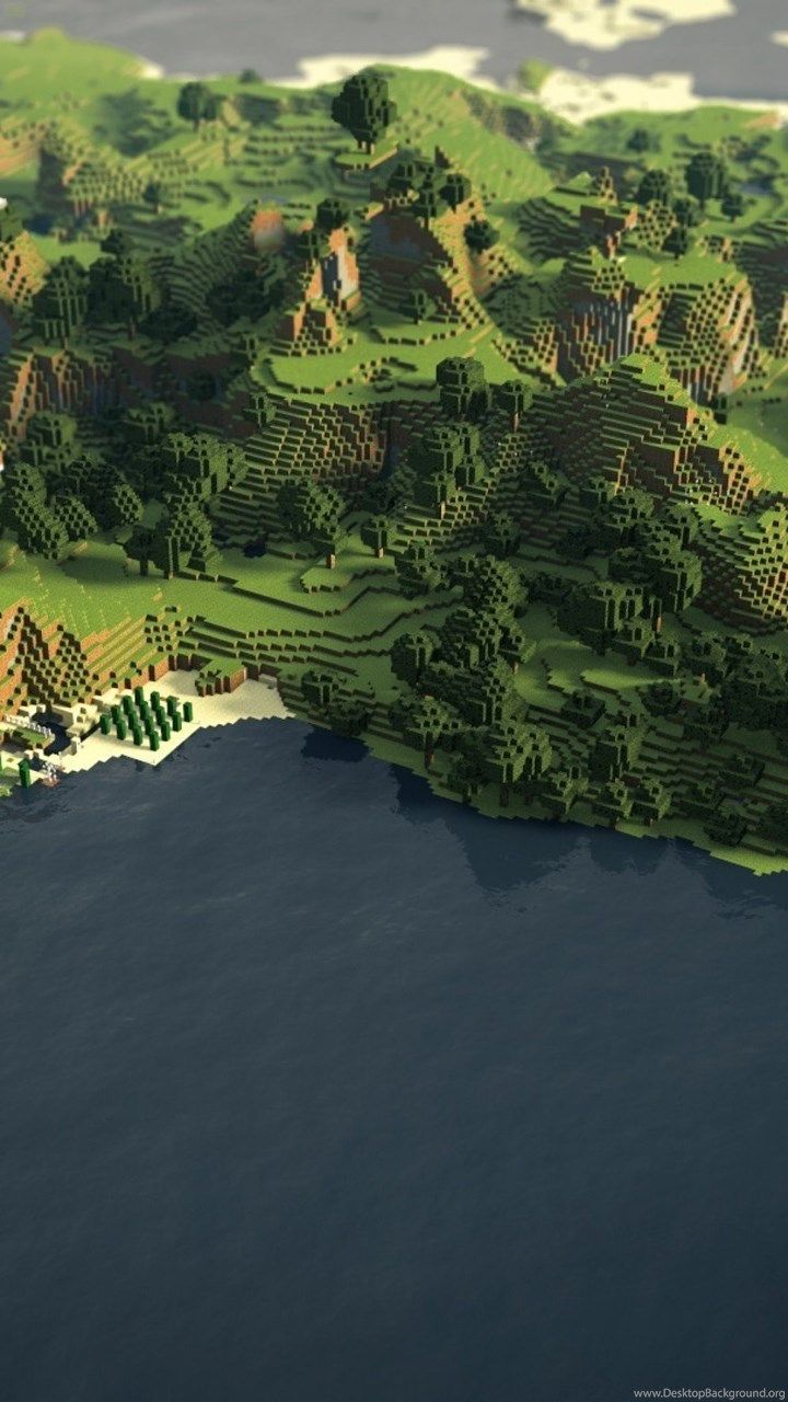 Minecraft Landscape iPhone Wallpaper Desktop Background