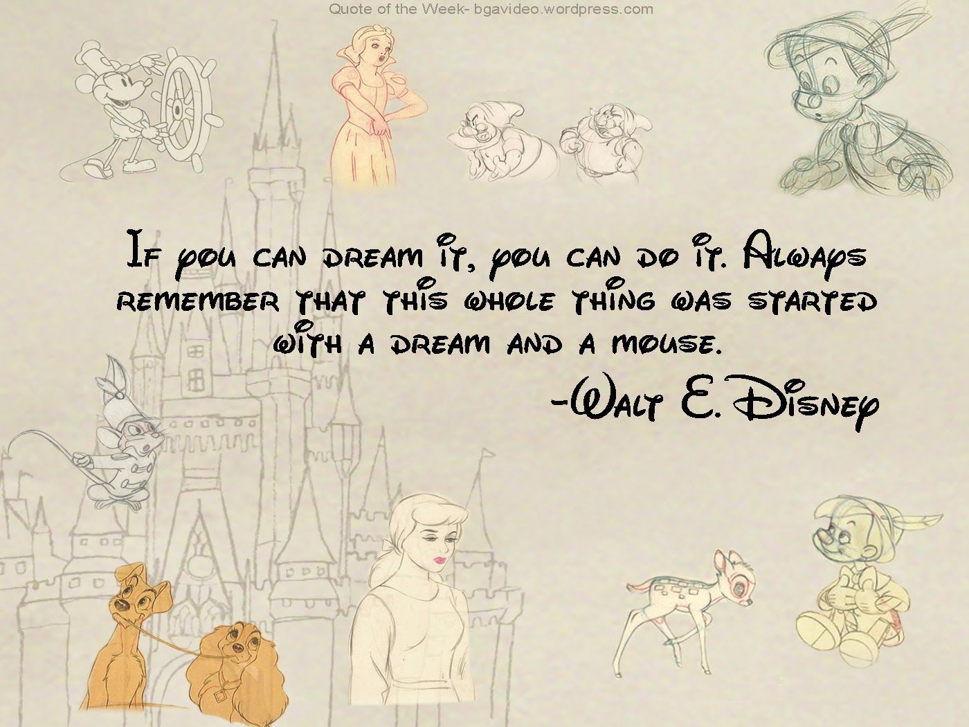 Inspirational Walt Disney Quote Wallpaper