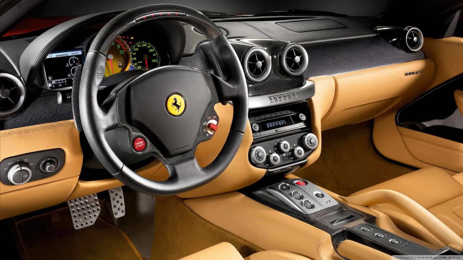 Ferrari Interior HD Wallpaper